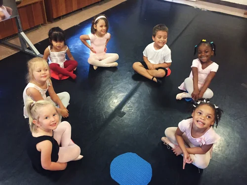 Children at the Beverly campus taking a ballet class