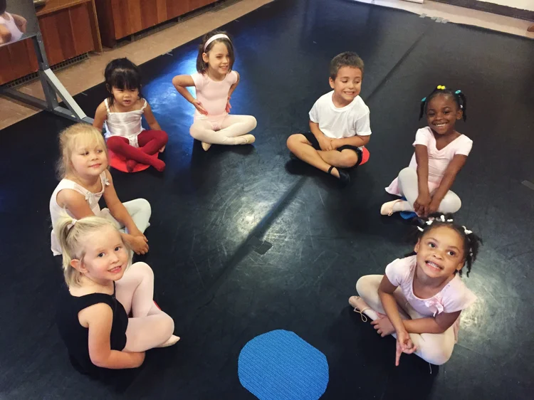 Children taking a ballet class at Ballet 5:8