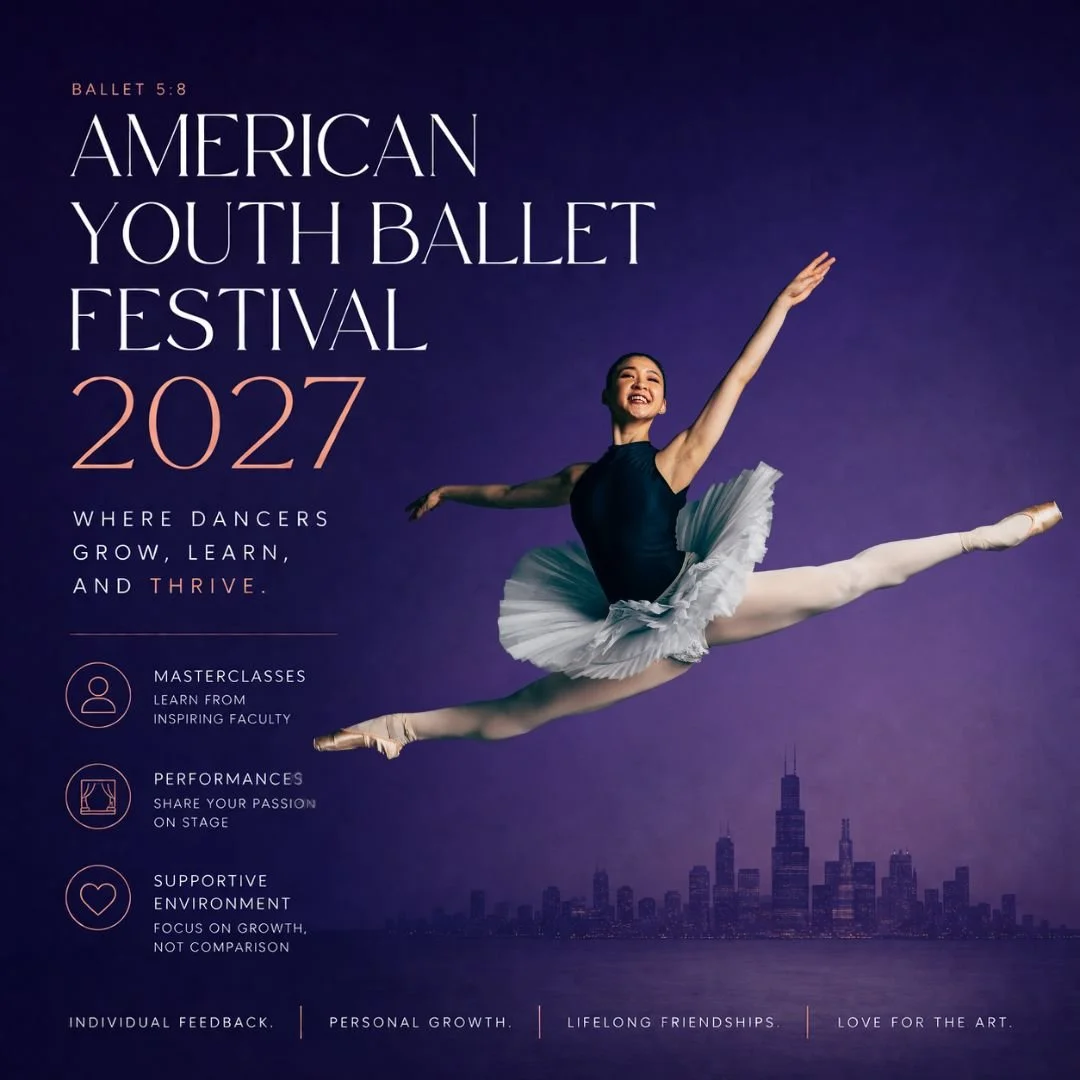 Dancer performing onstage at the American Youth Ballet Festival