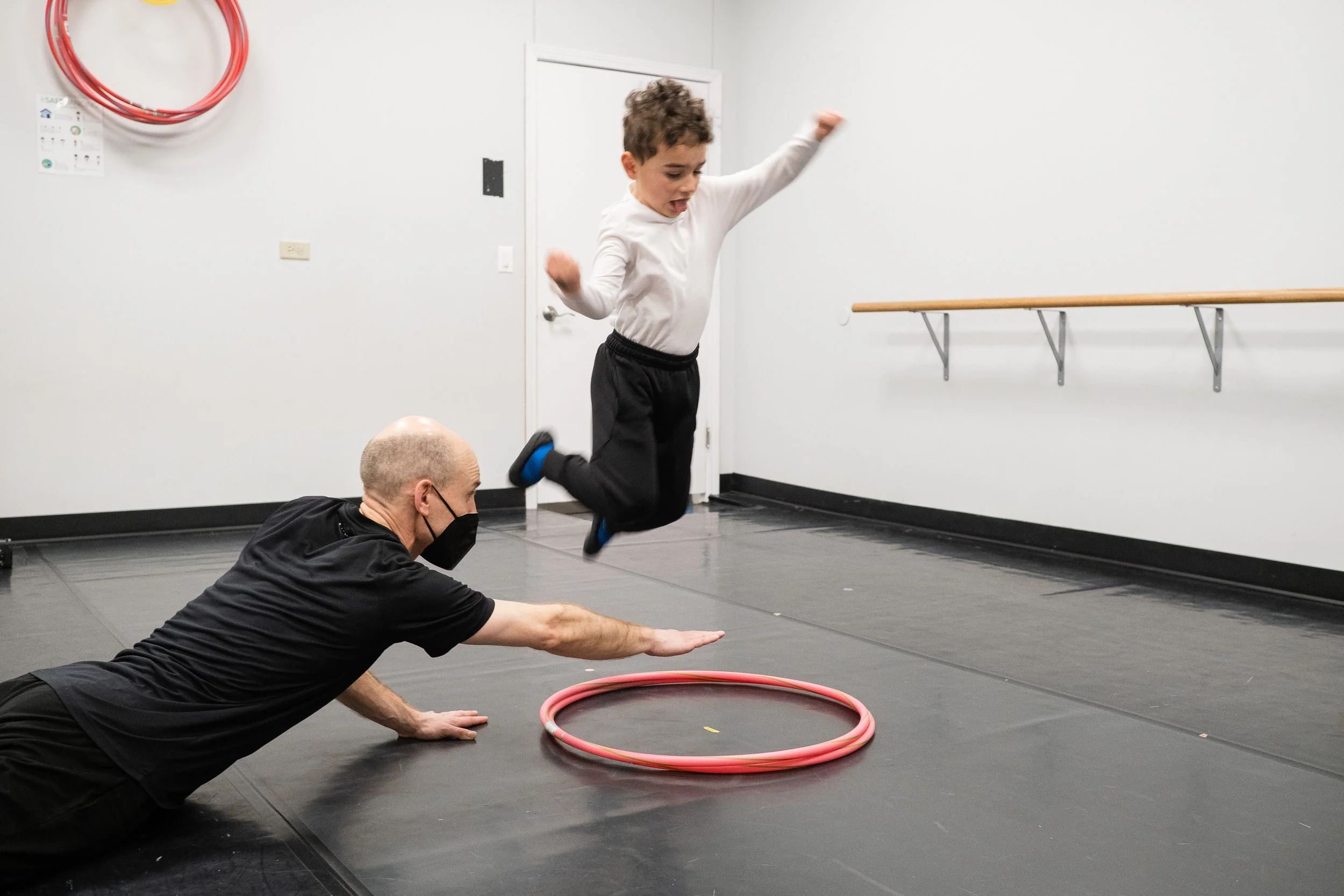Boys ballet class in action at Ballet 5:8