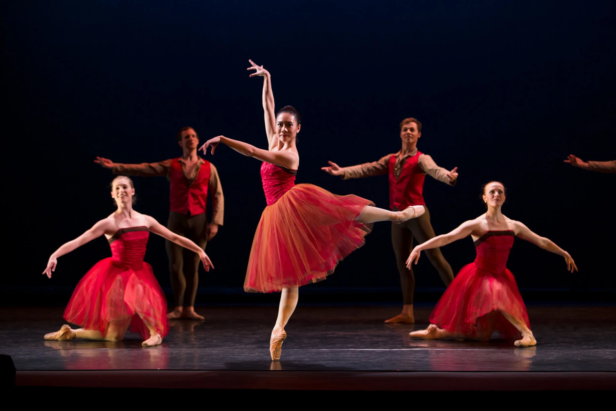 Ballet Five Eight artists performing onstage