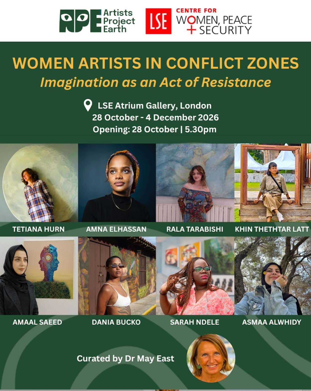 Eight women. Eight territories shaped by conflict. Eight acts of imagination. 

For four years, I have been curating Women Artists in Conflict Zones &ndash; Imagination as an Act of Resistance, bringing together extraordinary artists from Ukraine, S