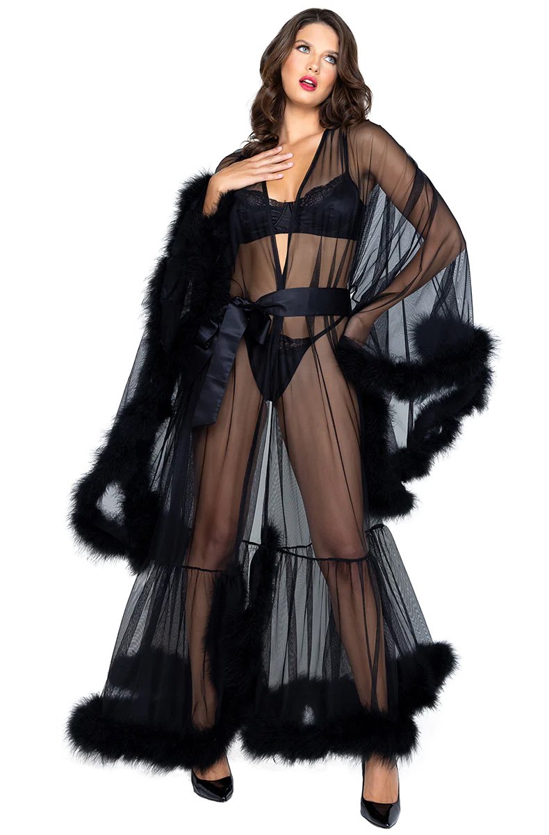 Black Hollywood Glam Robe