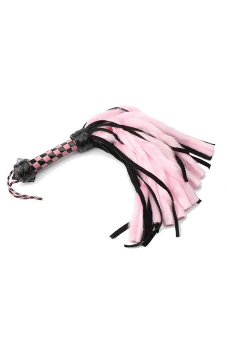 Pink Suede and Fluff Flogger