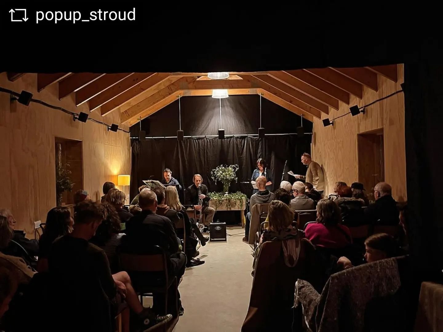 What a night! 🌿🪽 thanks to everyone who made it so special 💓  #REPOST @popup_stroud with @get__repost__app  Beautiful way to start NeoAncients weekend with a full house @rattleandbrash for poets @jlmmorton and @adam.horovitz w electronic noisenik 