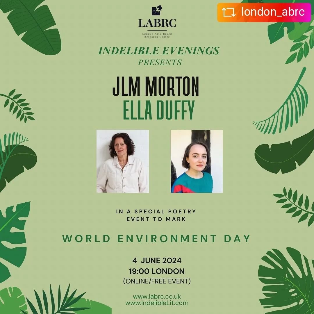 #REPOST @london_abrc with @get__repost__app ✨Next up on &ldquo;Indelible Evenings&rdquo; (free and fabulous event): 🌿🦋Marking World Environment Day with poets JLM Morton and Ella Duffy! 💚 

Join us for another enchanting &ldquo;Indelible Evenings&