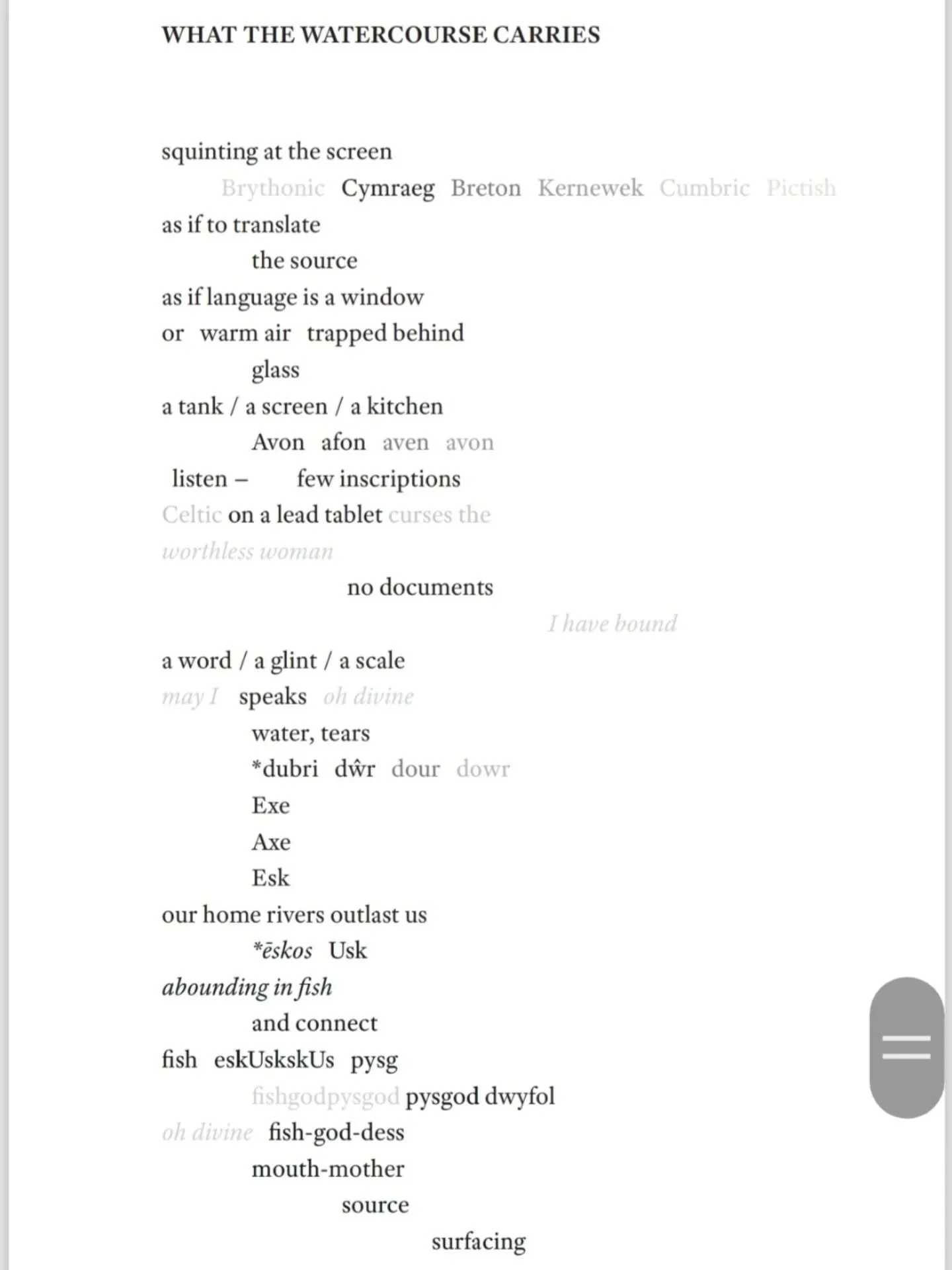 I've been writing a little this week about attunement, the long and neverending practice of attempting to tune in to the land, the more than human, how we express the multiplicity of these relationships through the very human medium of language. But 