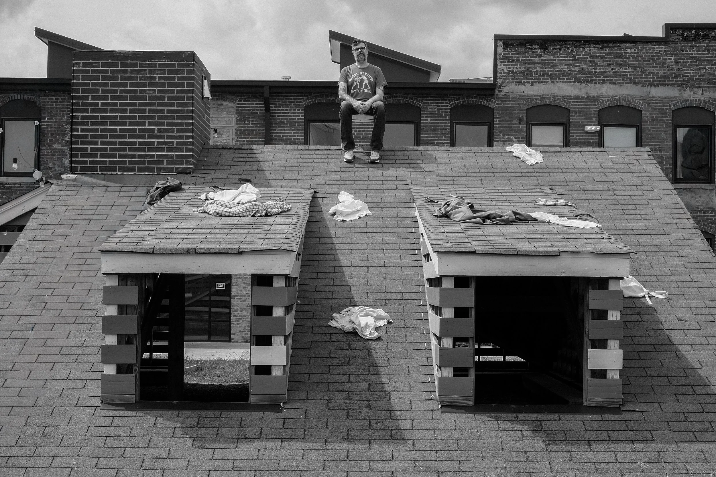 On the Roof, at Stove Works, With My Clothes