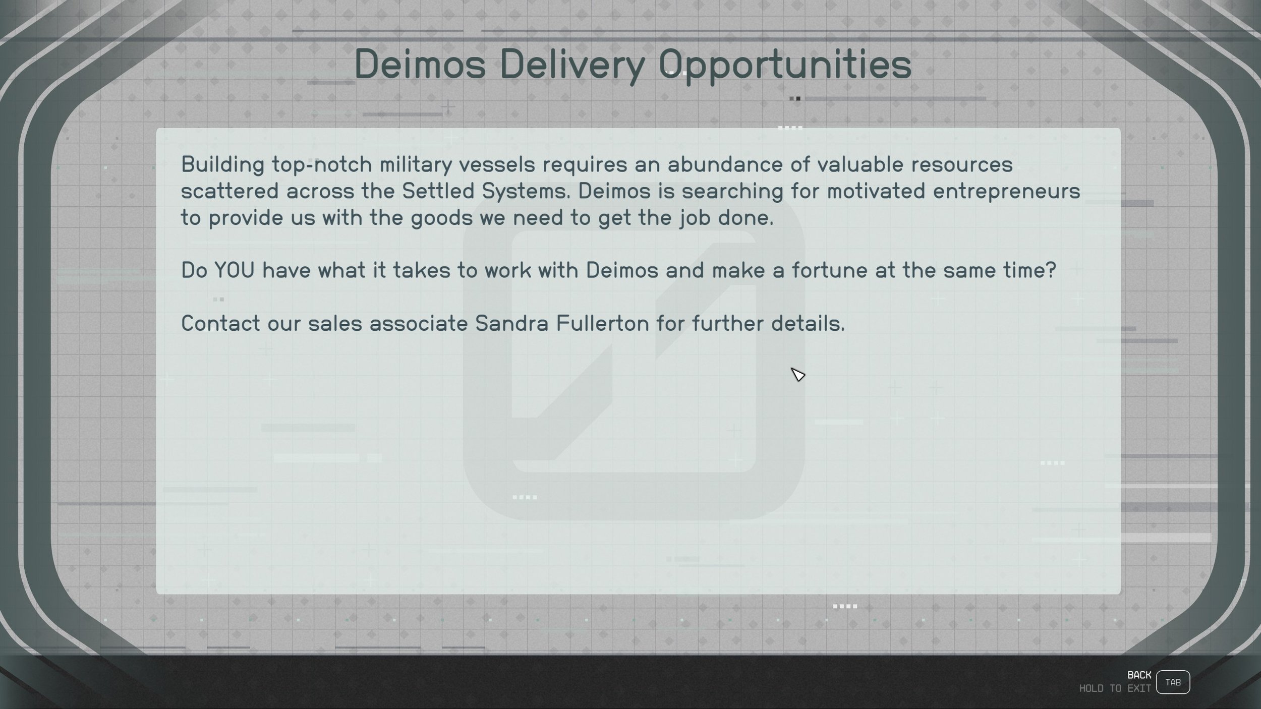 Deimos Delivery Opportunities