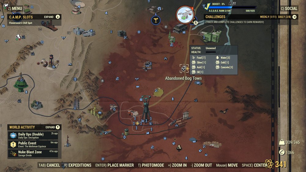 Fallout 76 Abandoned Bog Town on the map.jpg