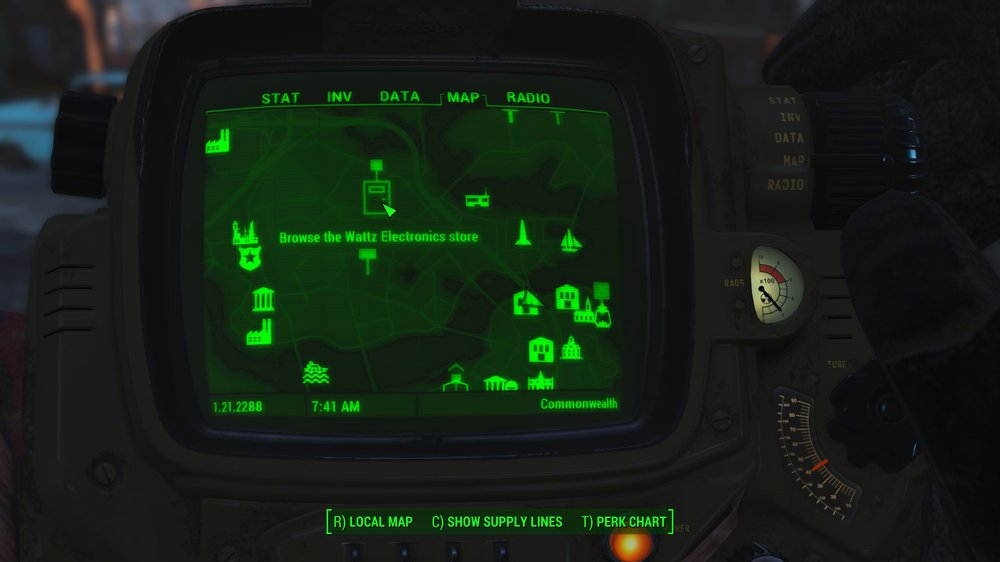 Fallout 4 Wattz Electronics Store on map