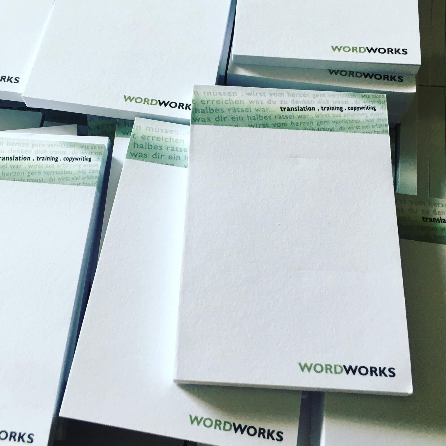 Fresh delivery of WORDWORKS sticky notes