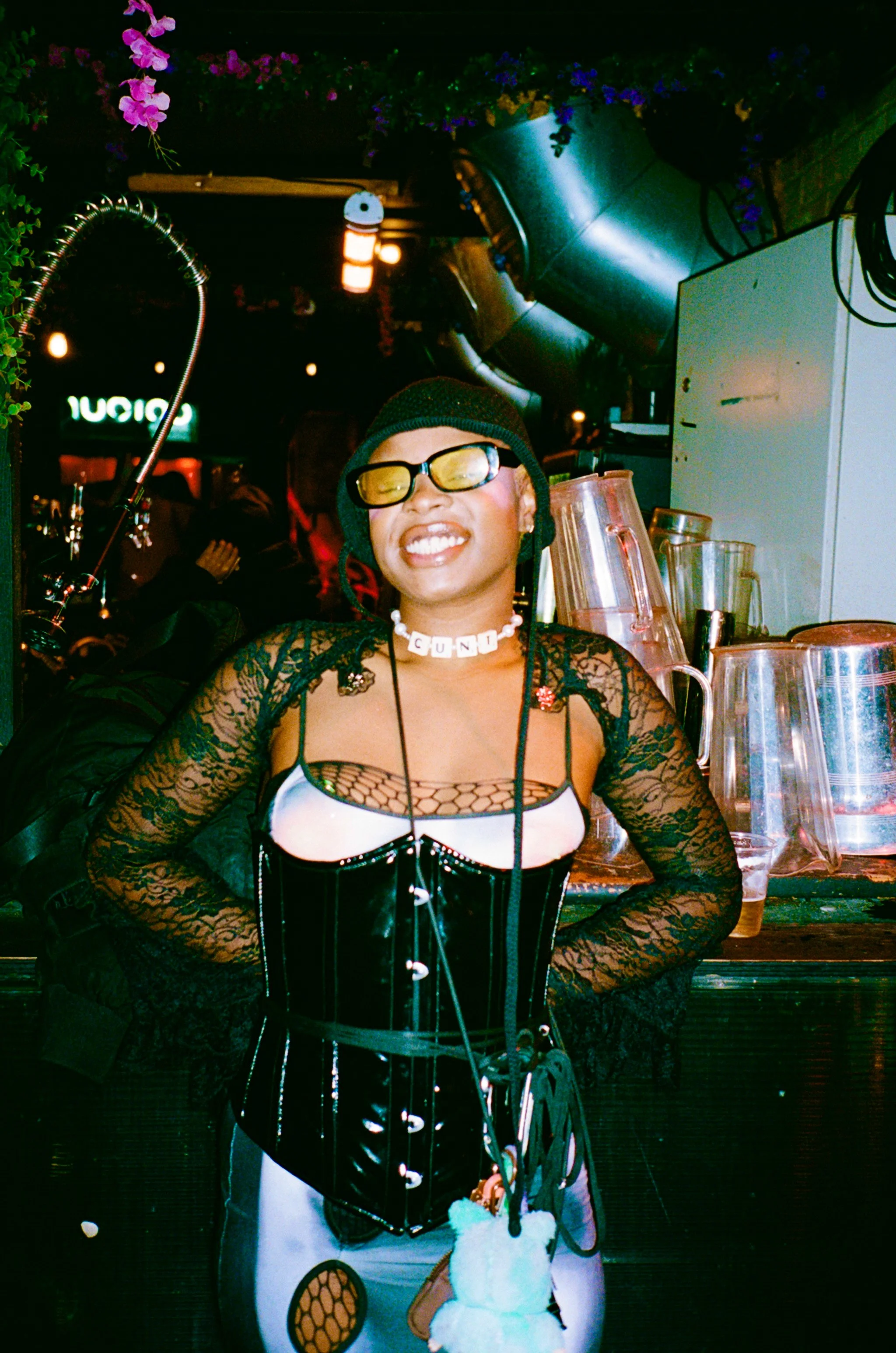 Portrait of LGBTQ+ raver at INFERNO in London.