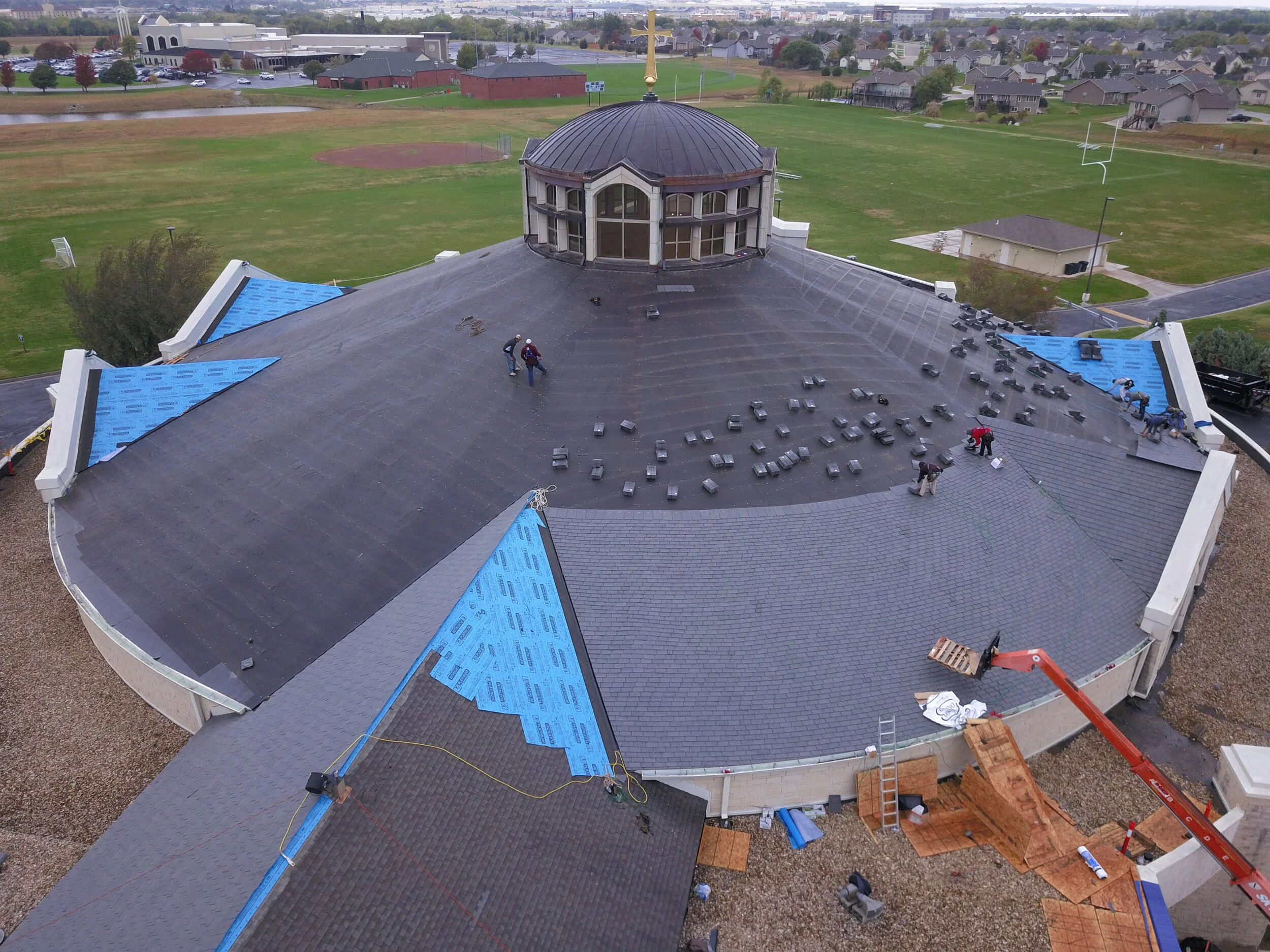 Magdalen Catholic Church Gets Synthetic Slate Roof — Eaton Roofing