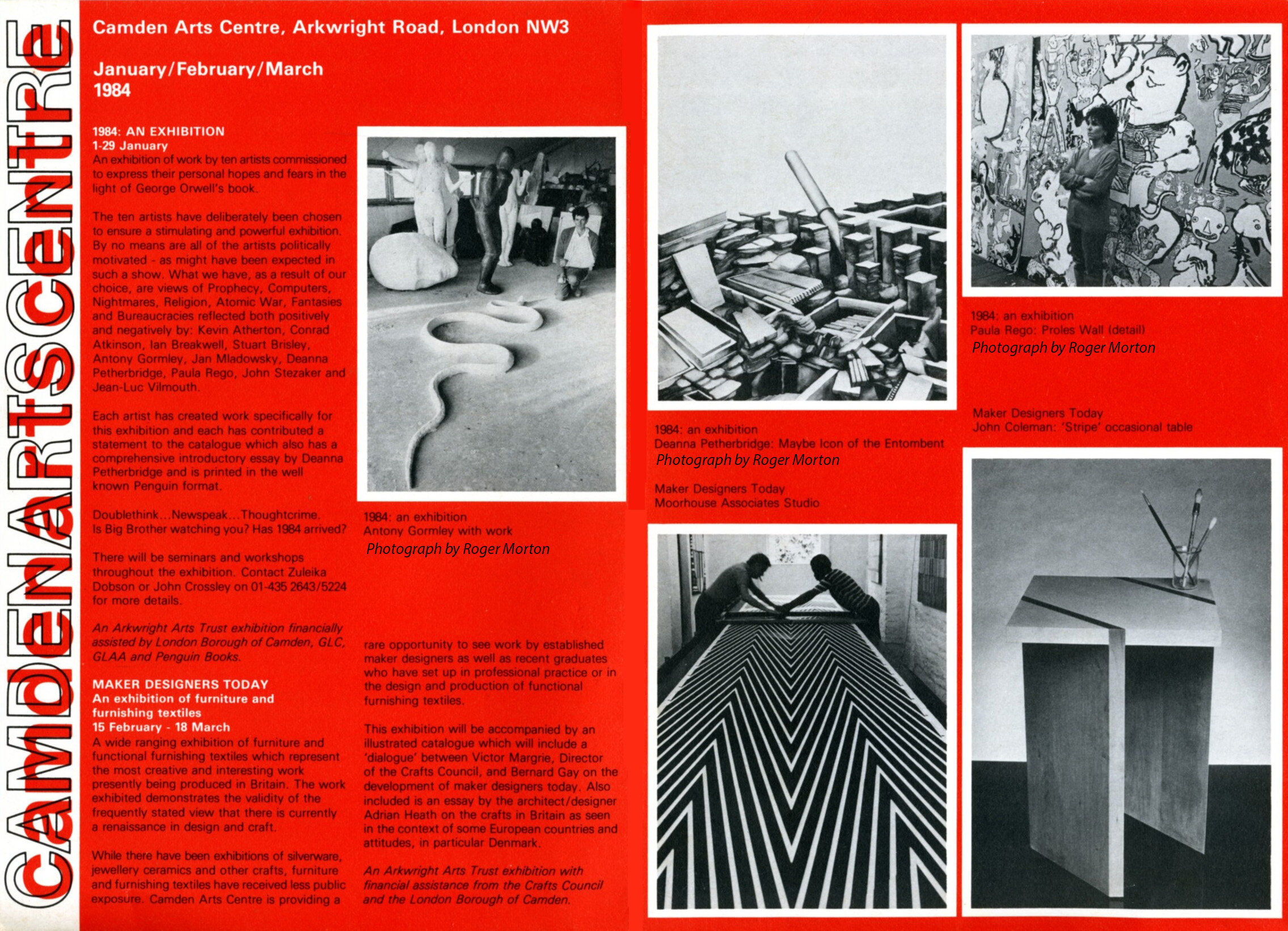 Exhibition for the Camden Arts Centre in 1984 about 1984. 