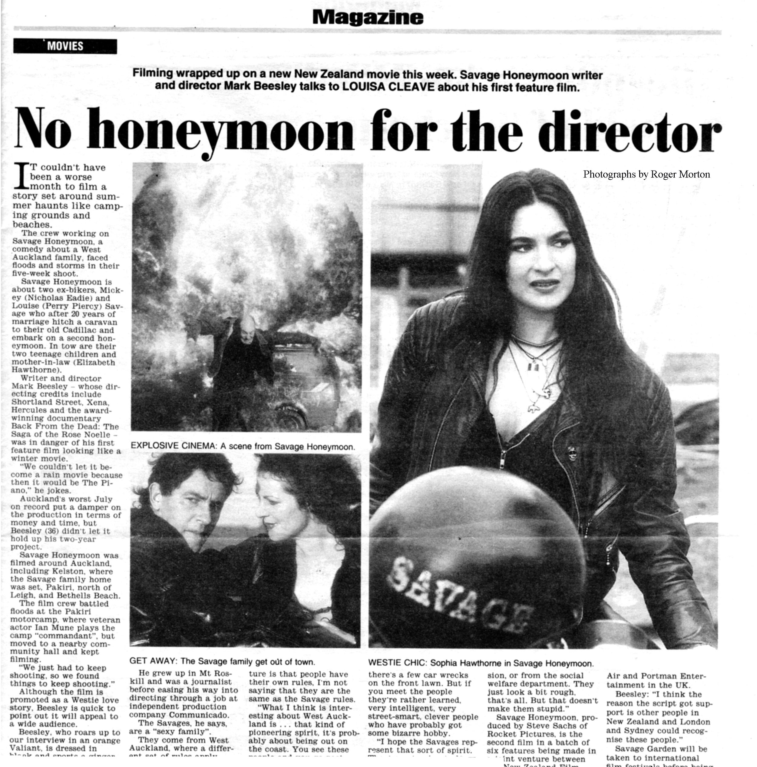 Savage Honeymoon, a New Zealand film.