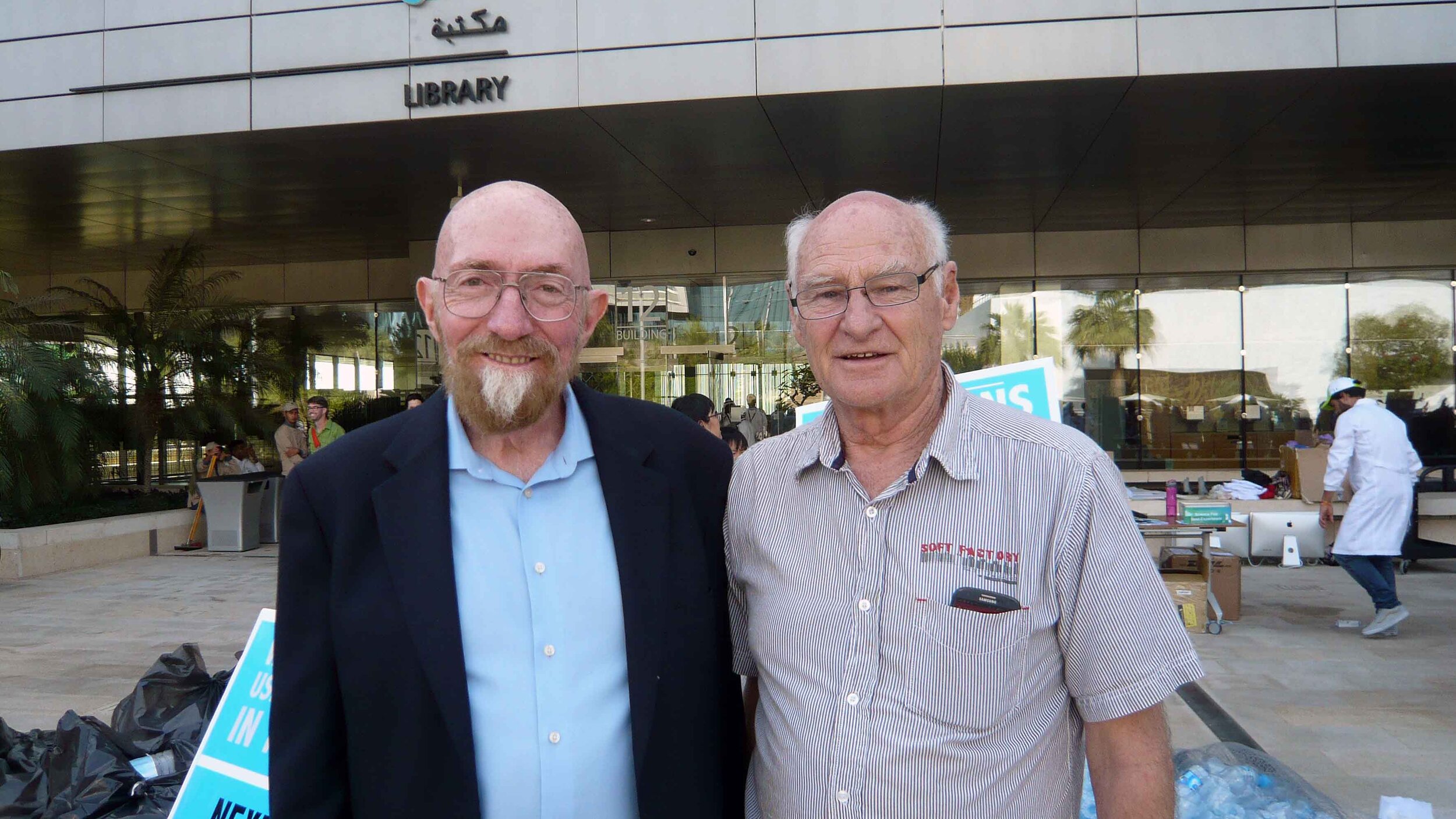 Roger Meeting Nobel Laureate Kip Thorne in Saudi Arabia.