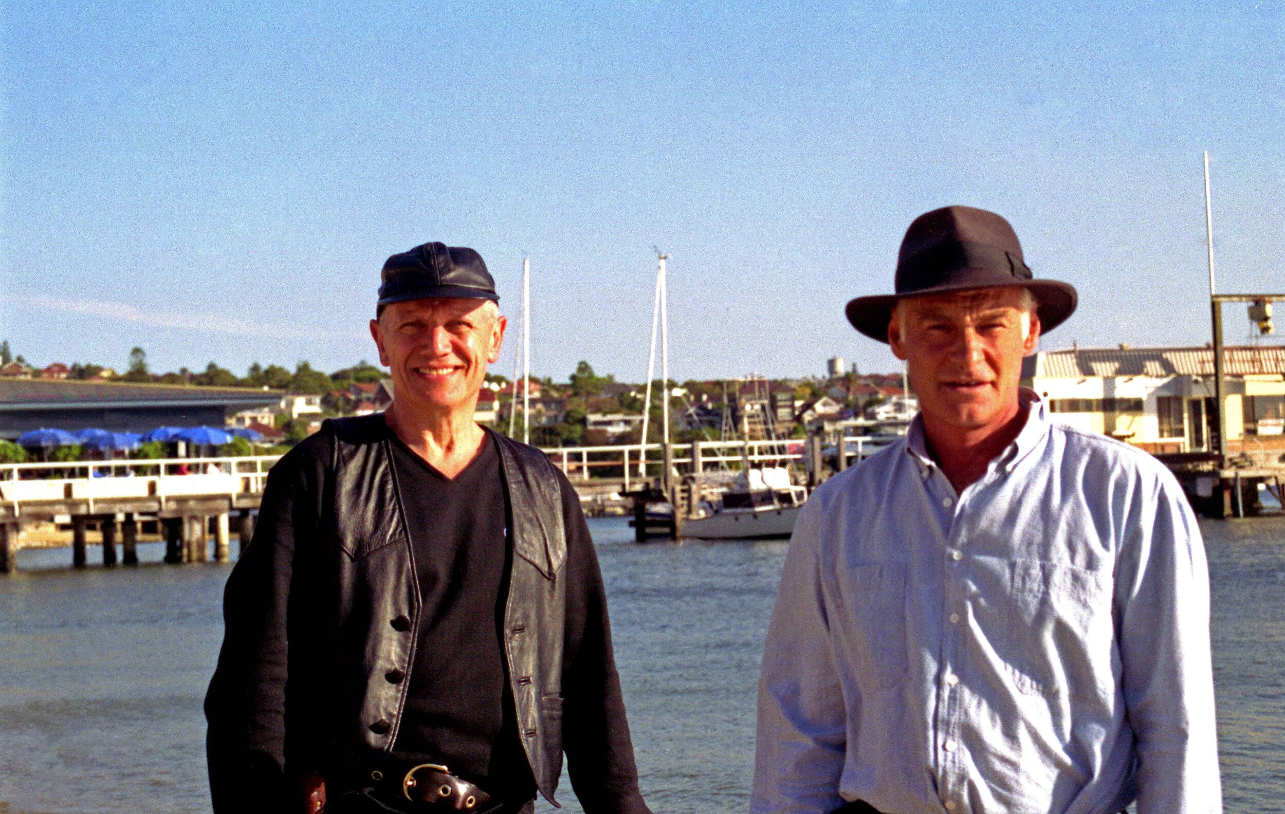 Steven Berkoff with Roger Morton in Sydney, Australia.