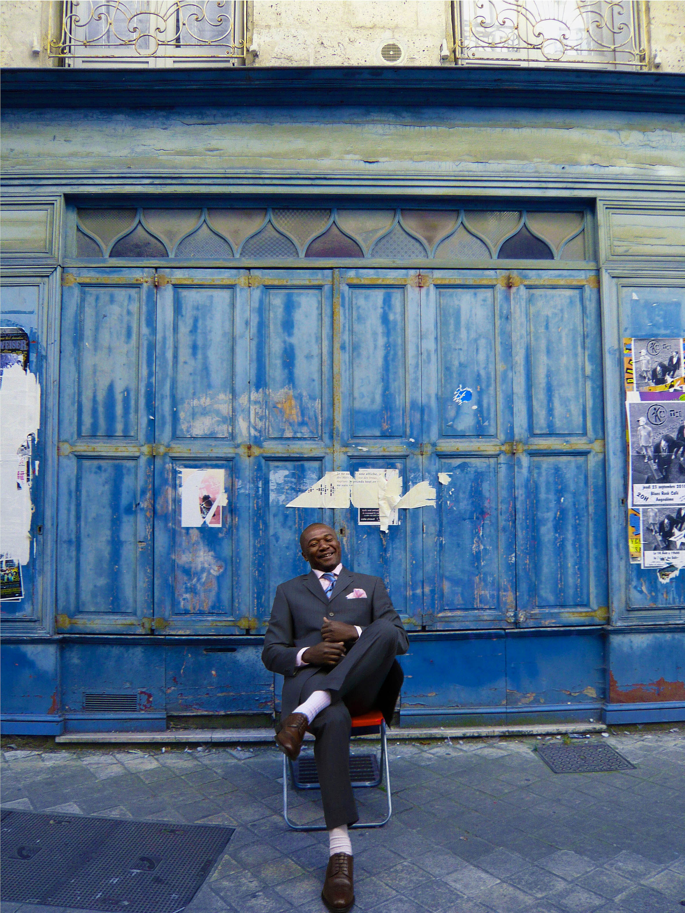 Man and Blue Door, Angouleme.