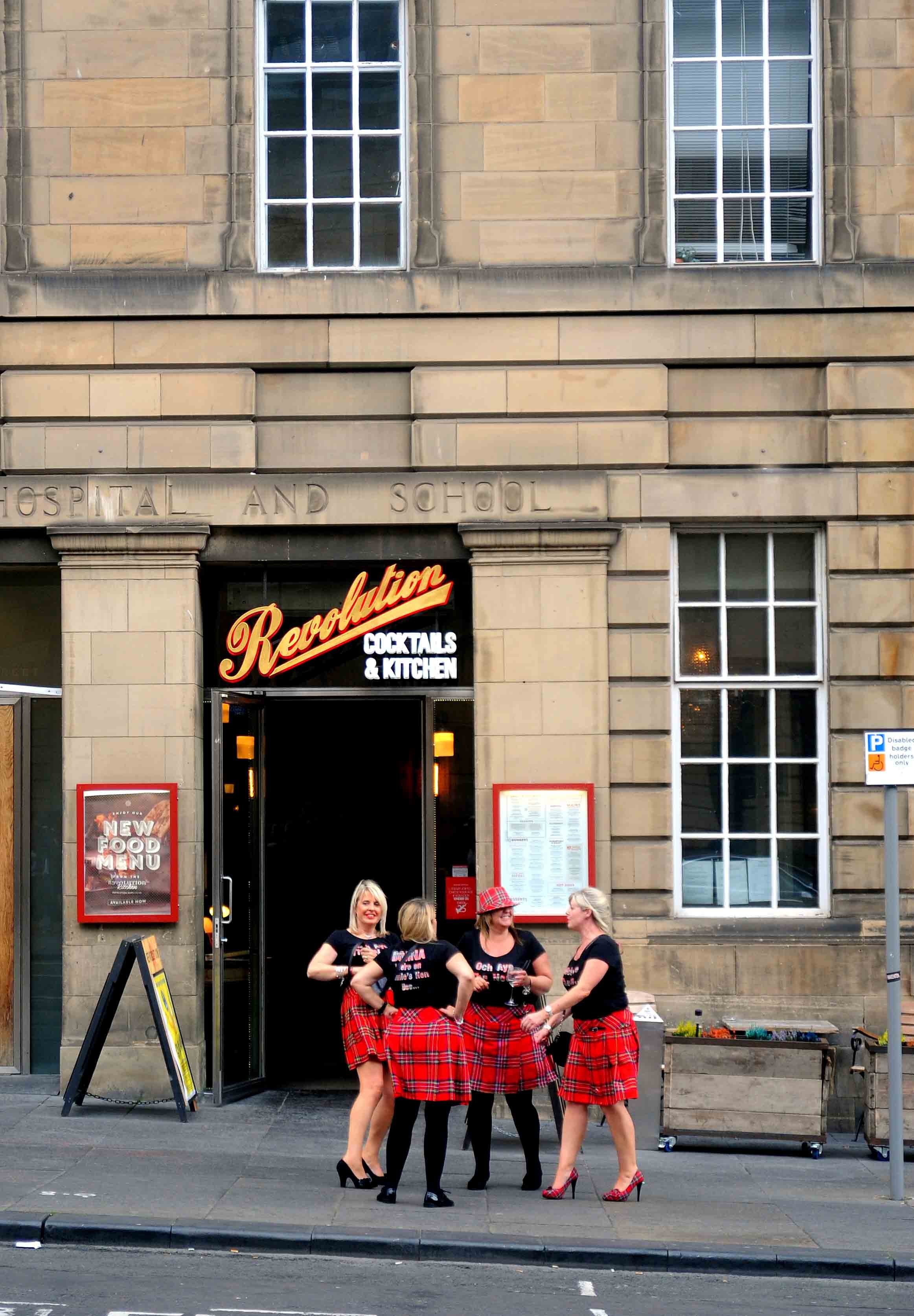 Bar girls in Edinburgh.
