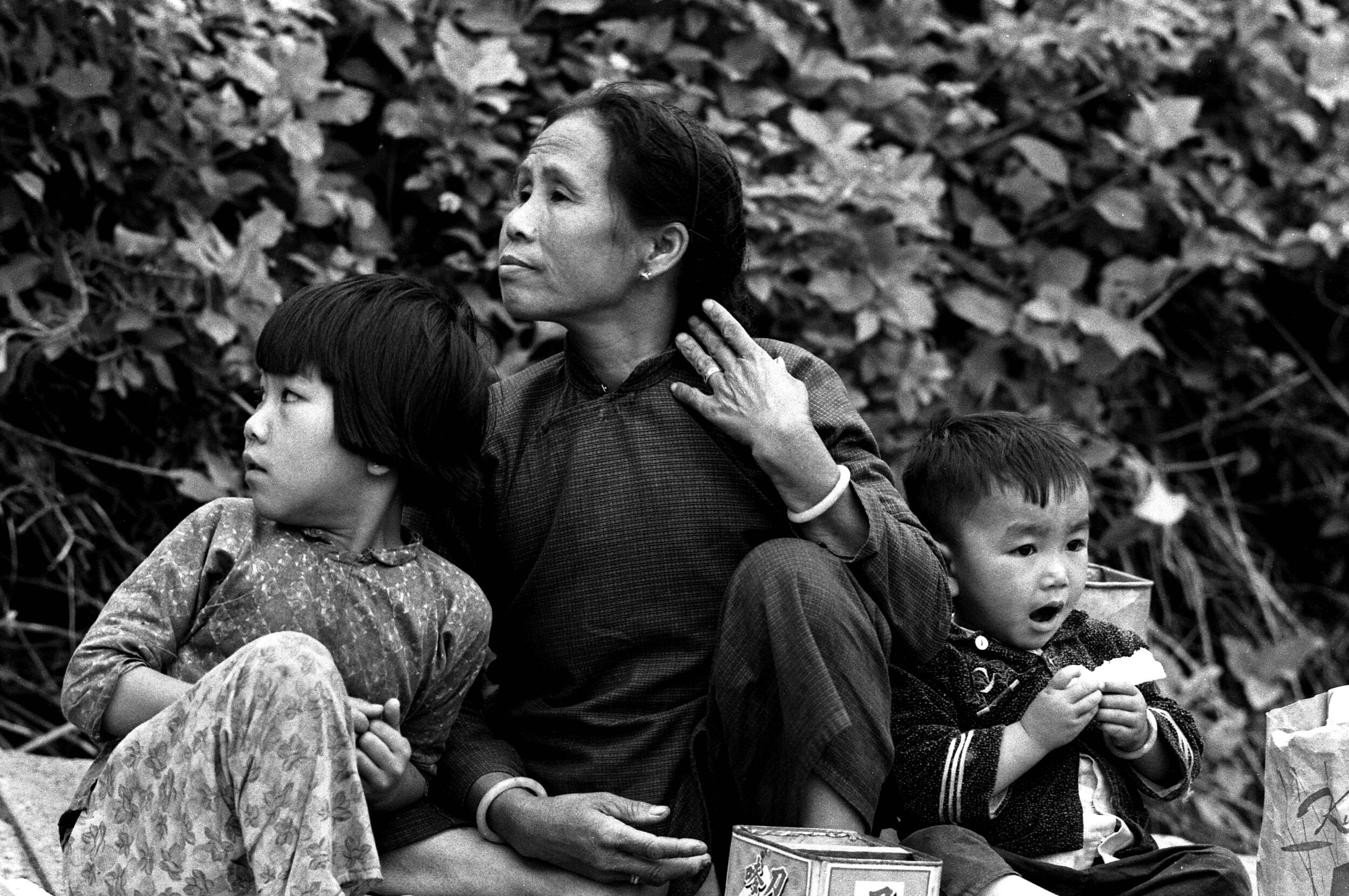 Family at the Tin Hau festival, Hong Kong