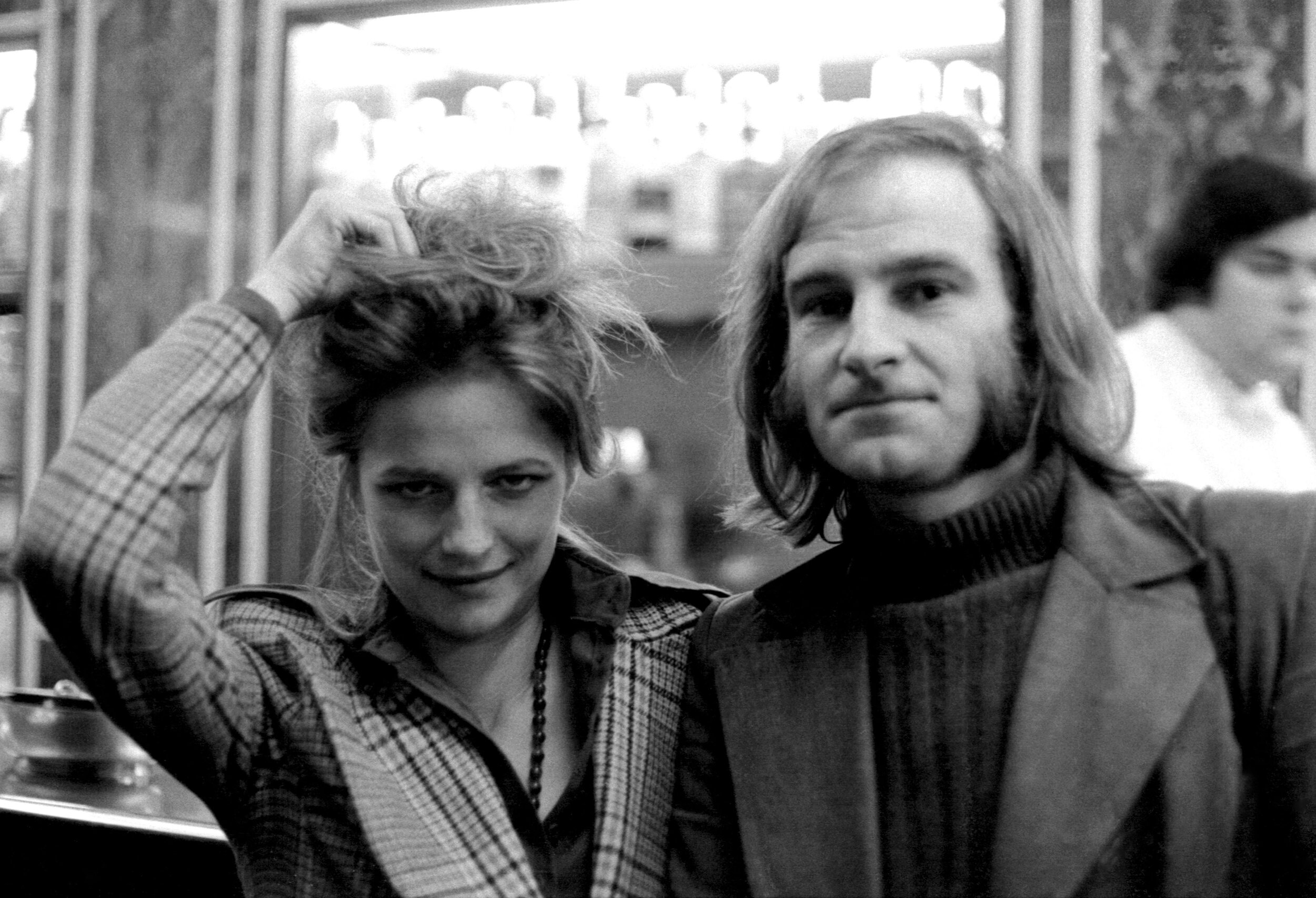 Roger Morton with Charlotte Rampling in Rome.