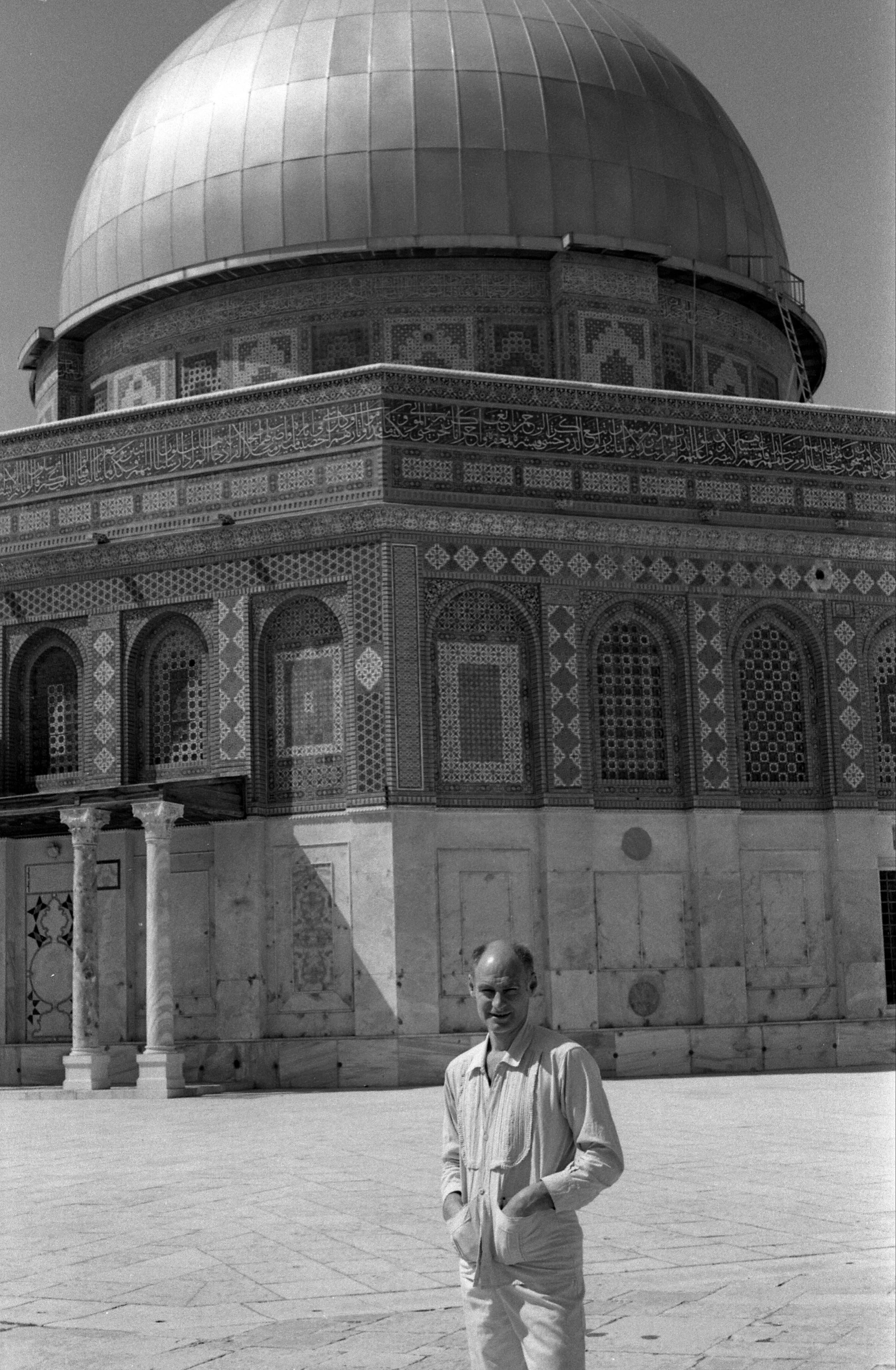 Roger Morton at the Al Aqsa Mosque, Jerusalem.