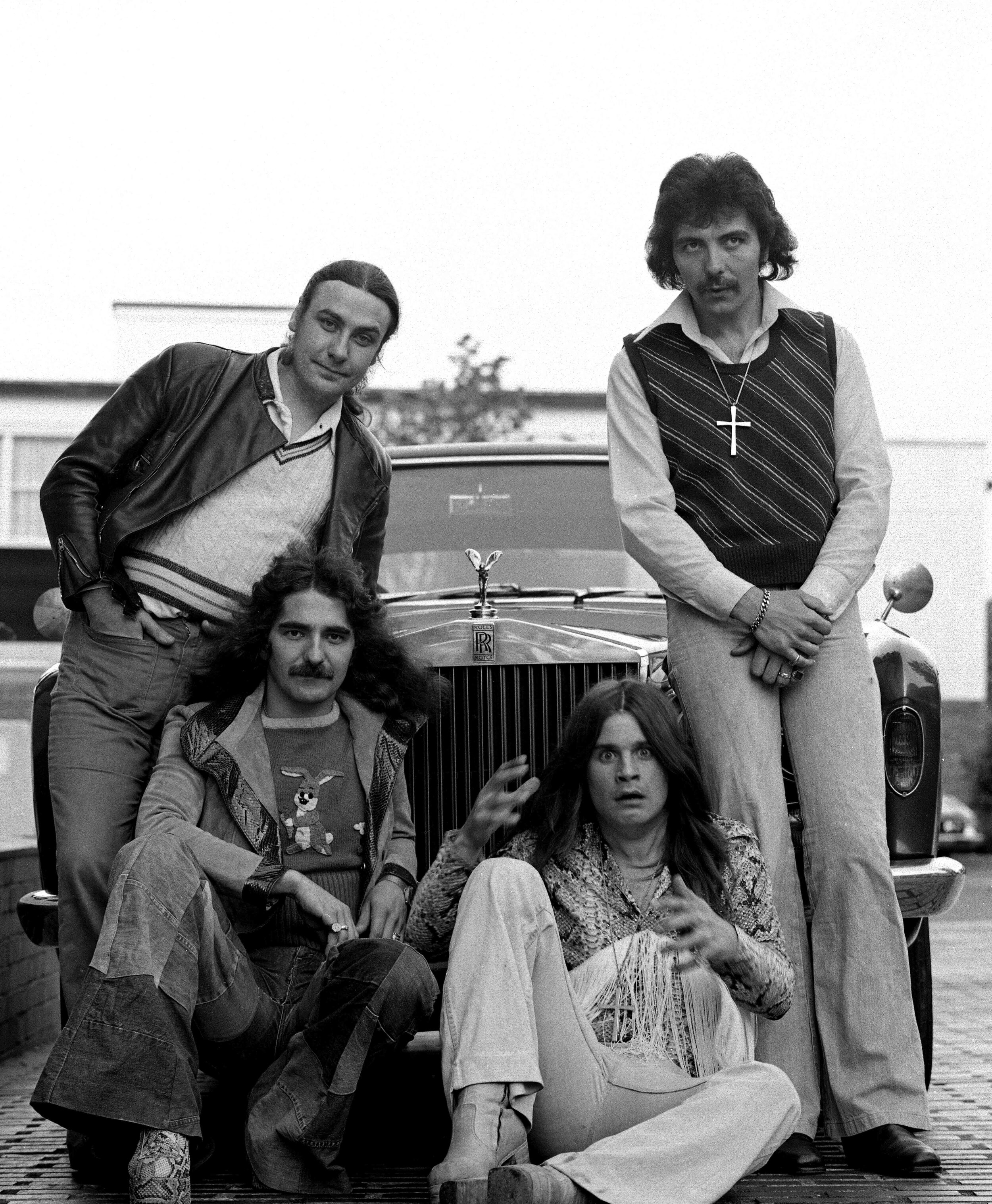 Black Sabbath with their Rolls Royce.