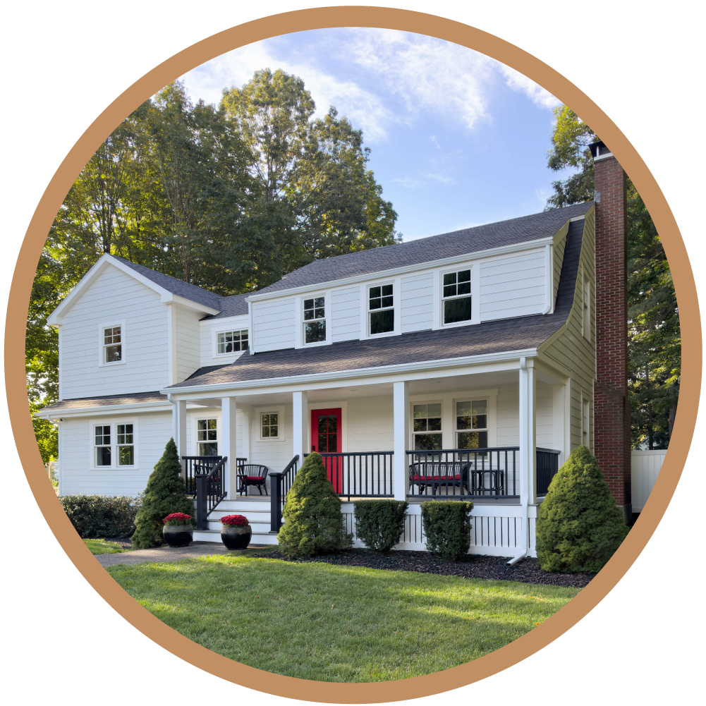 Architectural design for a residential colonial renovation in Greater Boston, showcasing the firm's expertise in structural and aesthetic home transformations.