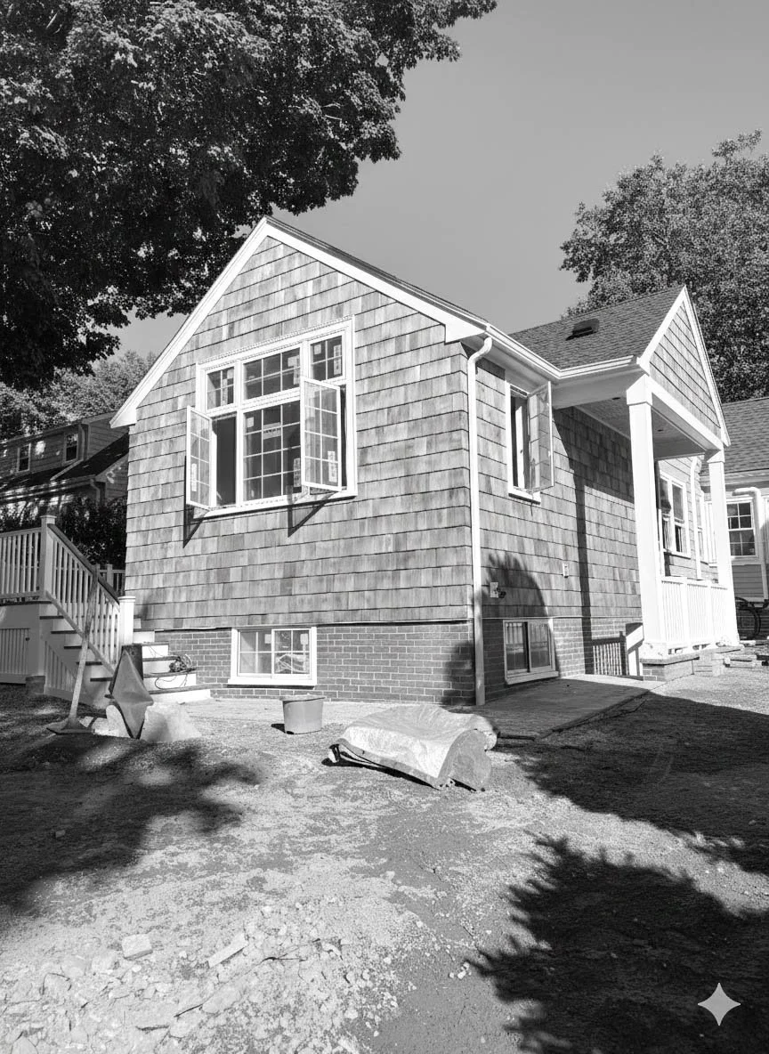 Kitchen Addition With Basement Stair Walk Out (In Progress)