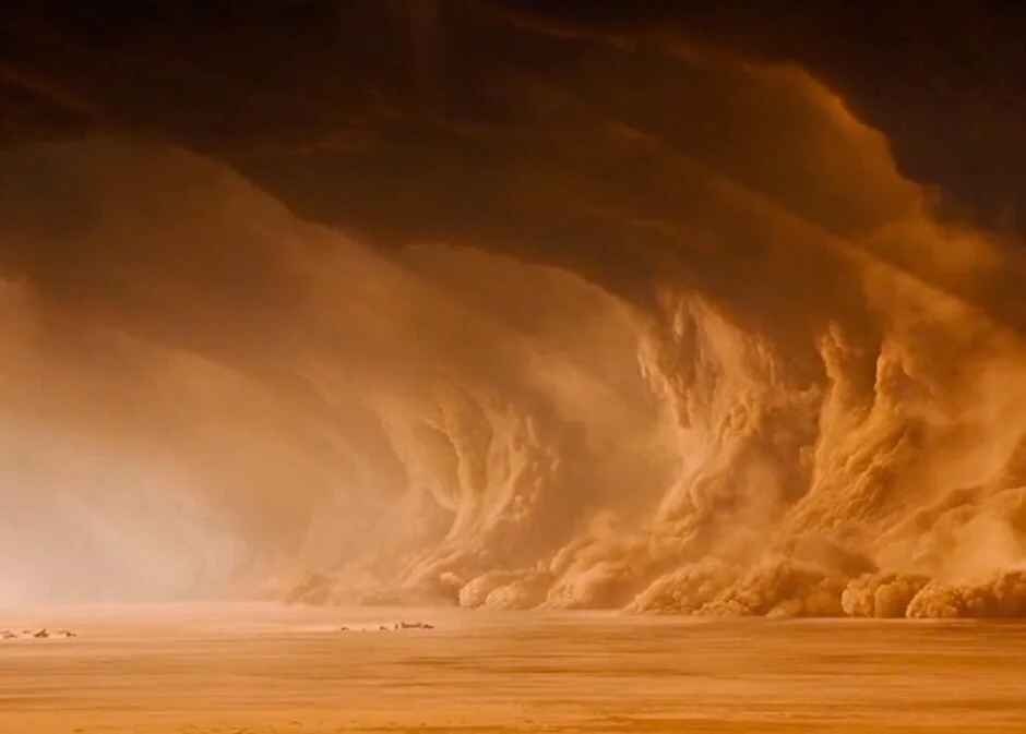 Uma tempestade de areia à vista