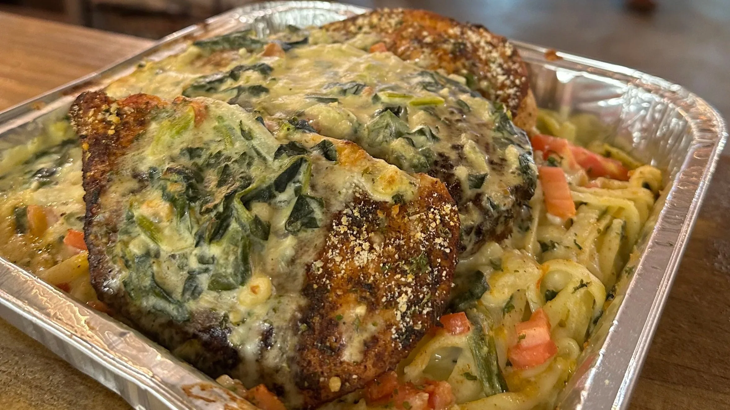 Tuscan Chicken Linguine: Valentine's Dinner for 2