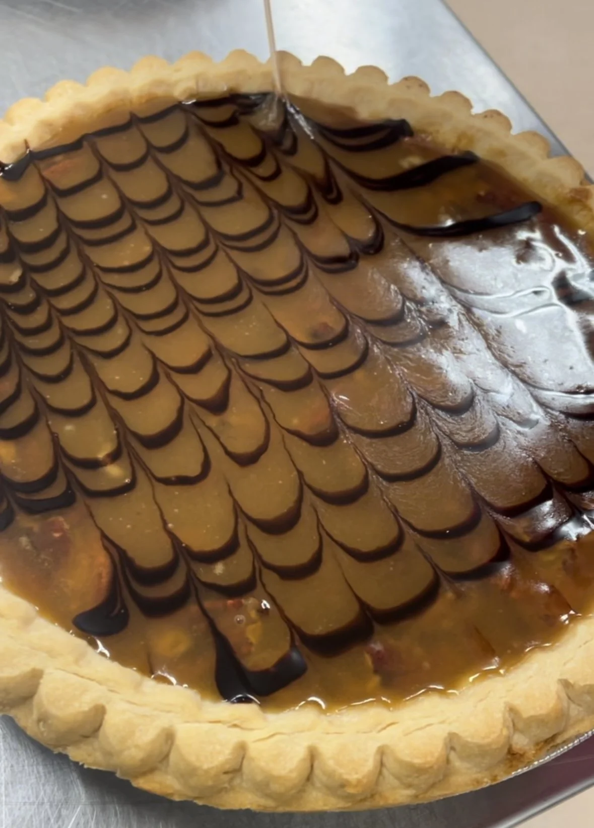 Caramel Chocolate Pecan Pie