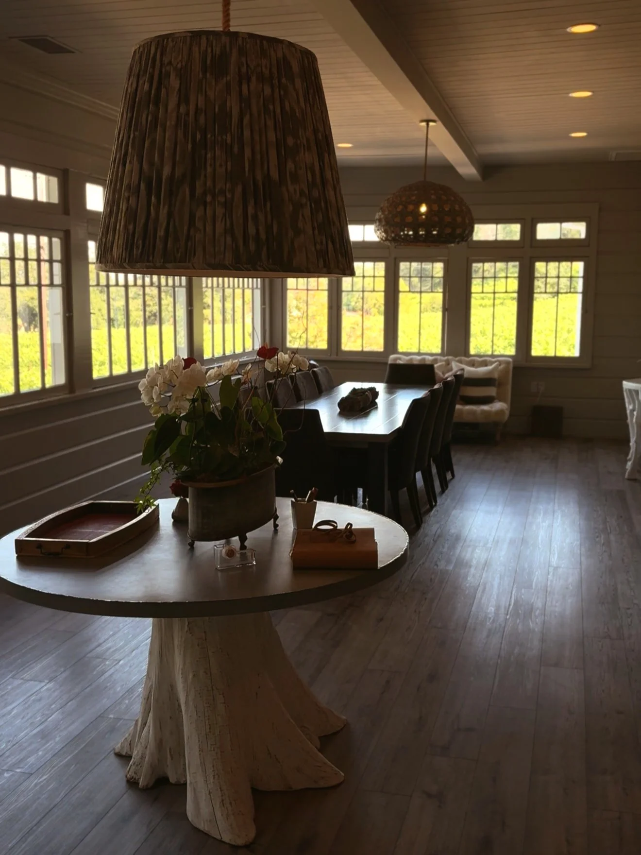 Cozy wine tasting setting at AXR Napa Valley