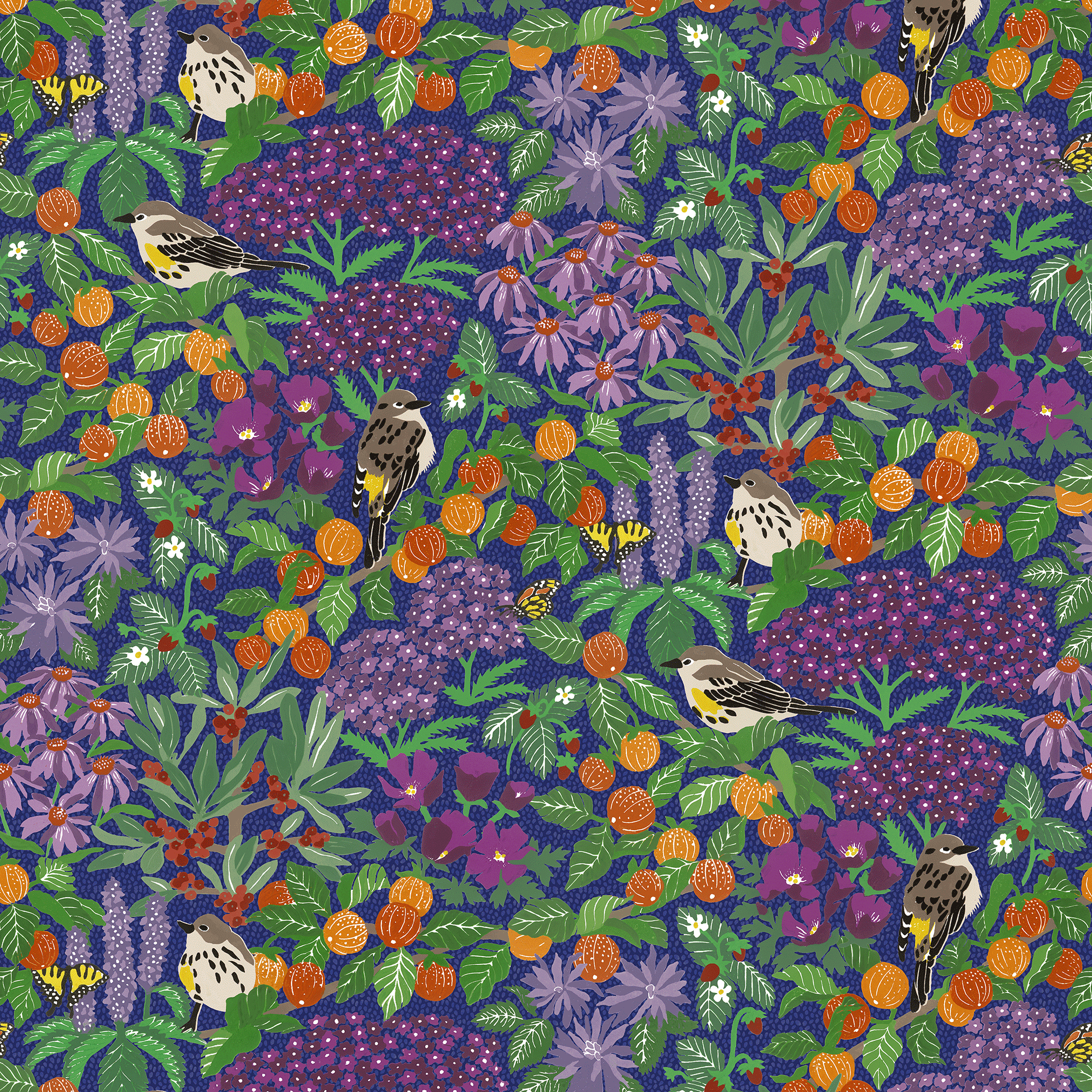 American Persimmon wallpaper in Midnight