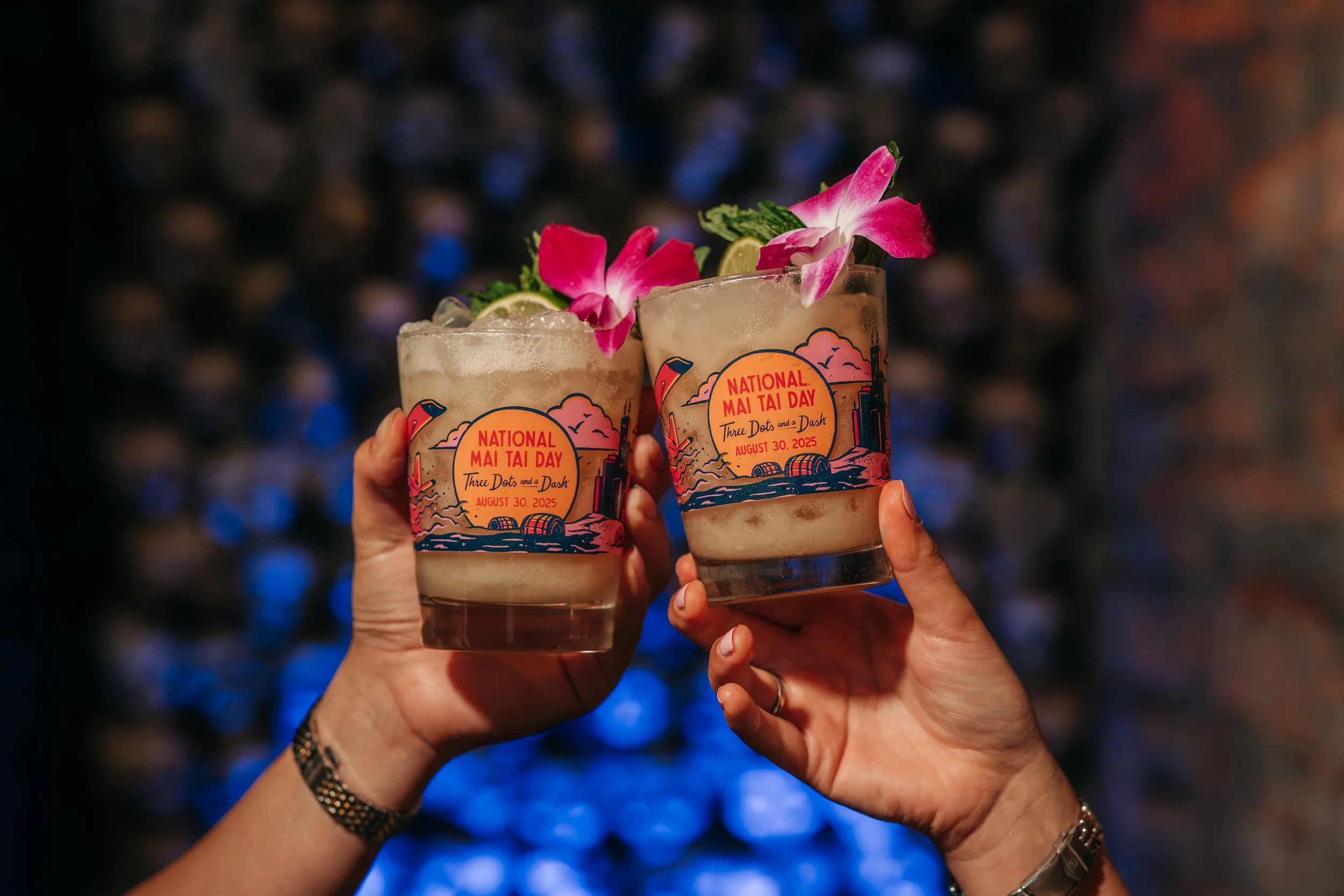 Celebrate National Mai Tai Day With Custom Glassware From Three Dots and a Dash