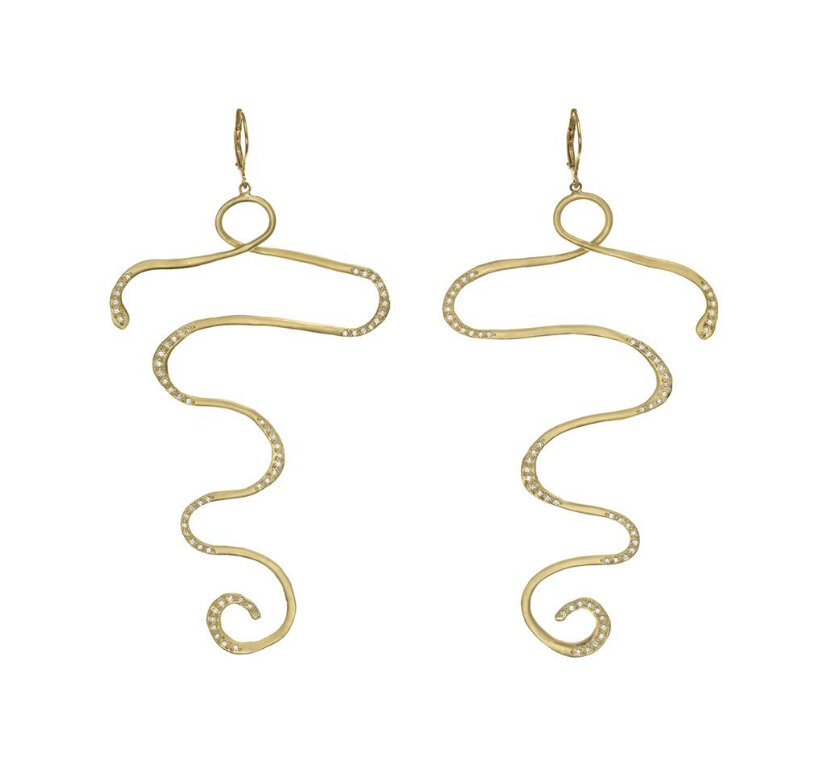 ‘Cleopatra’ earrings by Wendy Brandes. Image courtesy of Wendy Brandes.