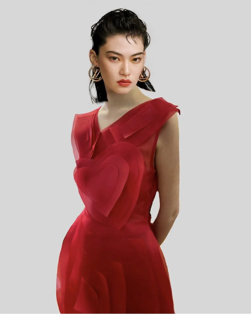 Red Heart Dress by UnShe by Ana Sekularac. Image courtesy of The UnShe by Ana Sekularac.