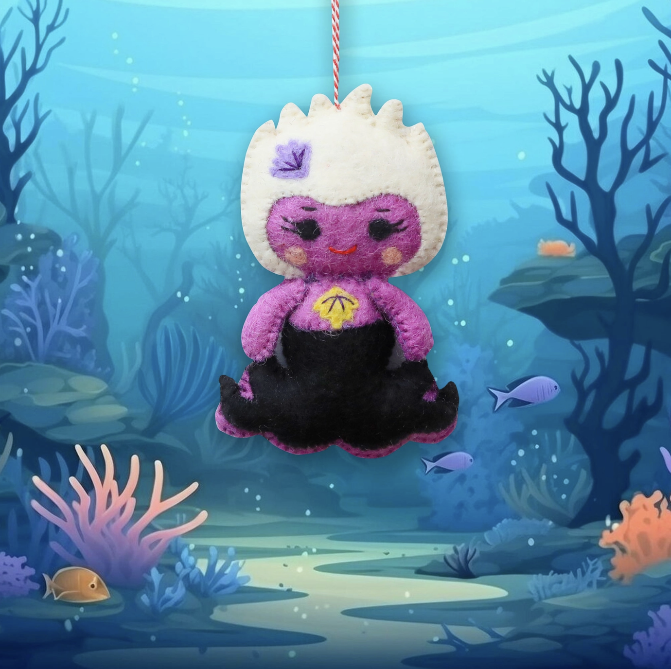 Felt Ornament - Sea Witch
