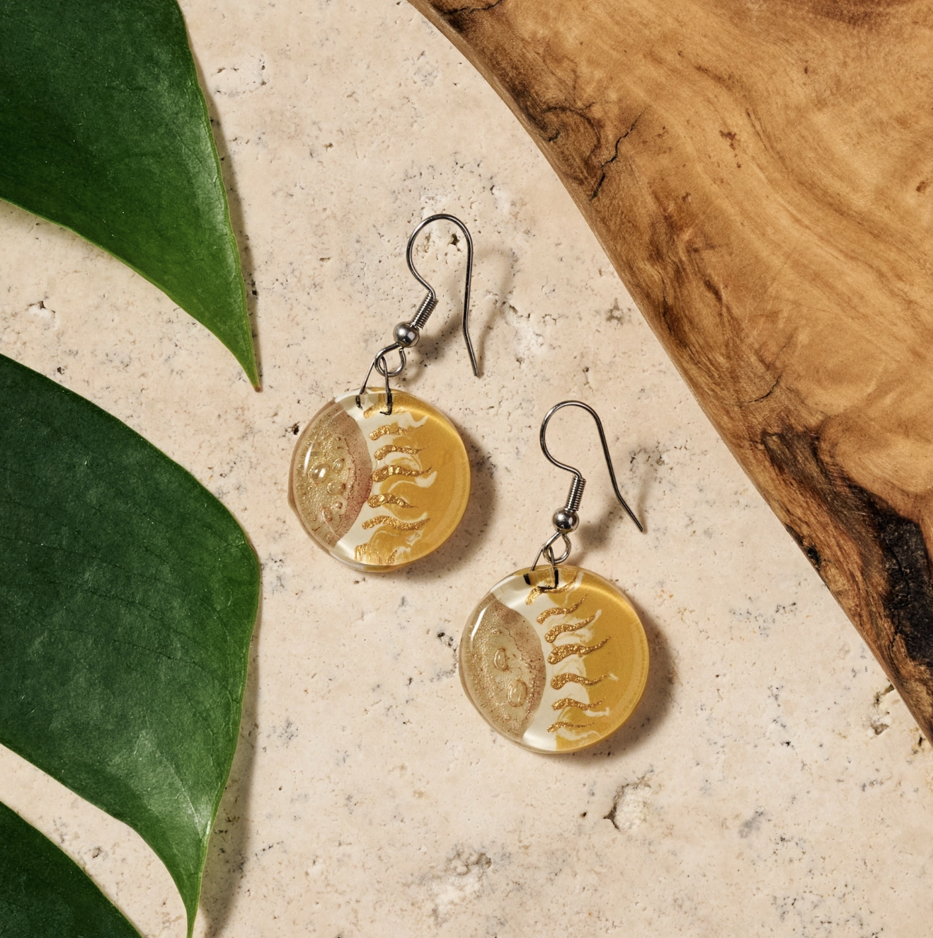 Verano Sunrise Glass Dangle Earrings