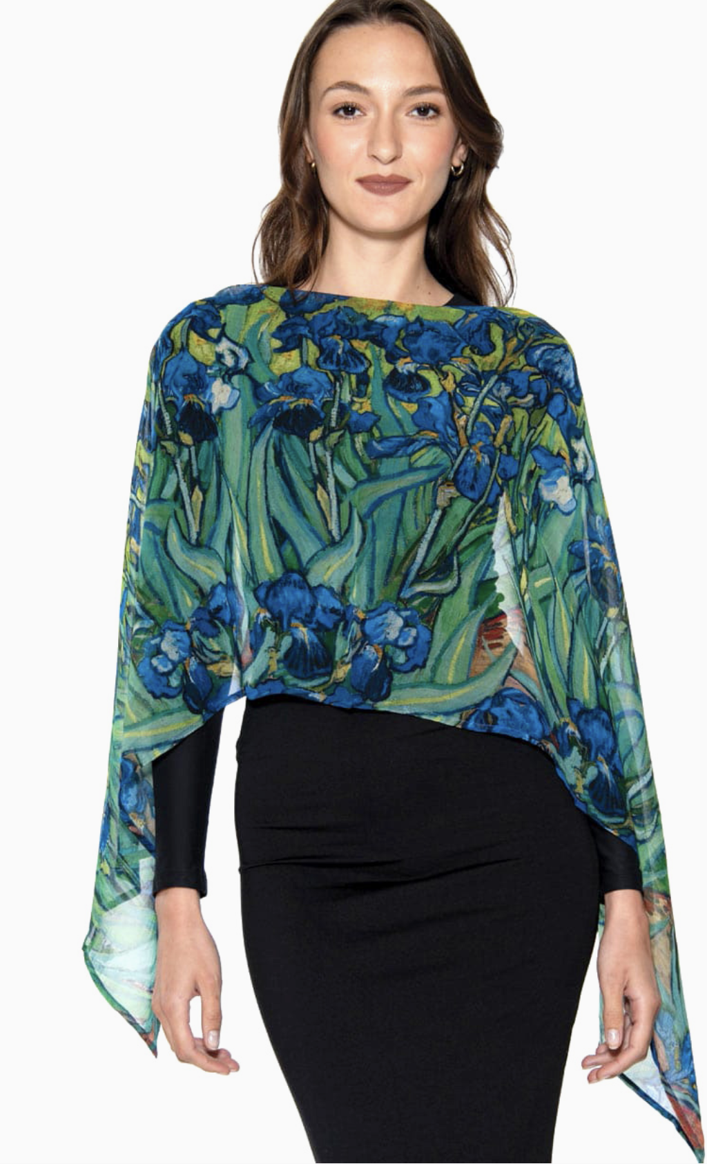 Green Iris Aloka Cupro Floral Scarf