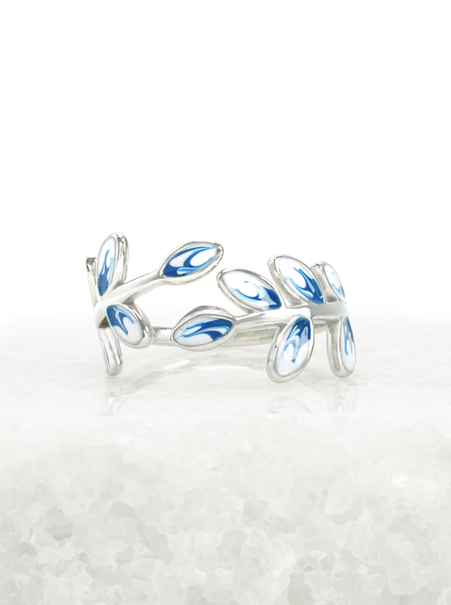 Hope Grows Ring in Silver & Blue