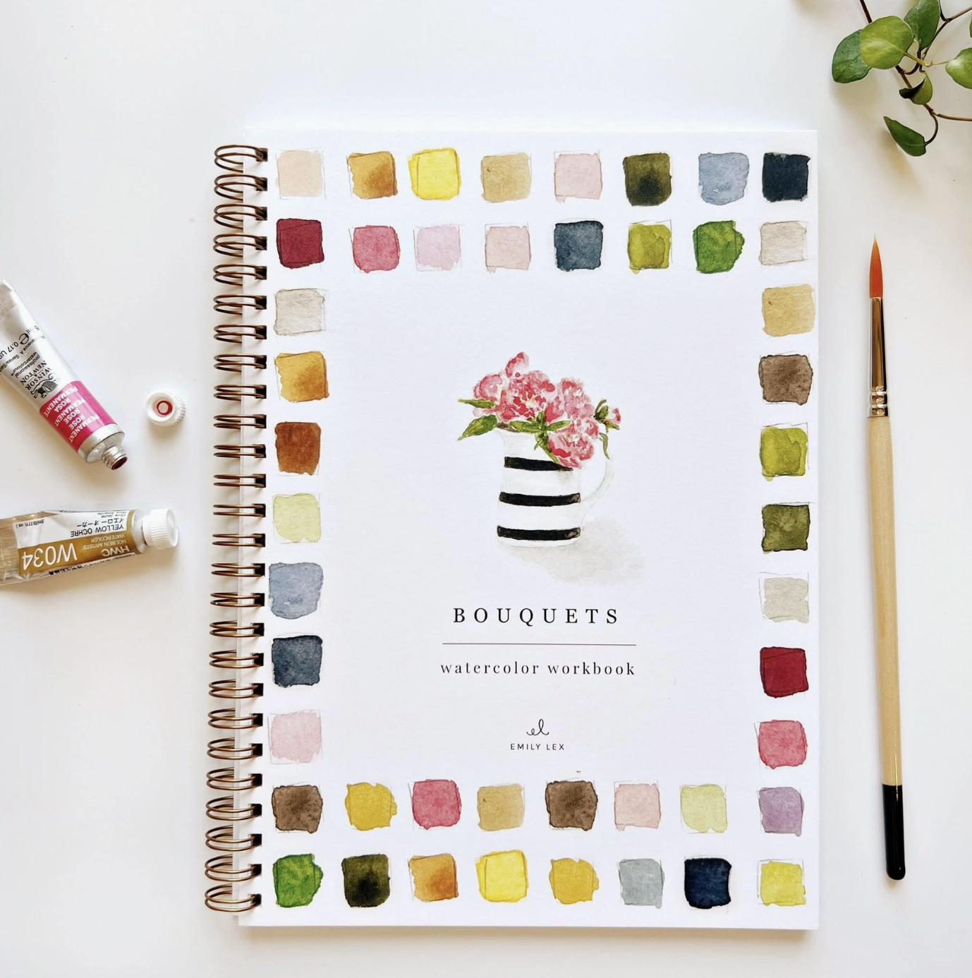 Bouquets Watercolor Workbook