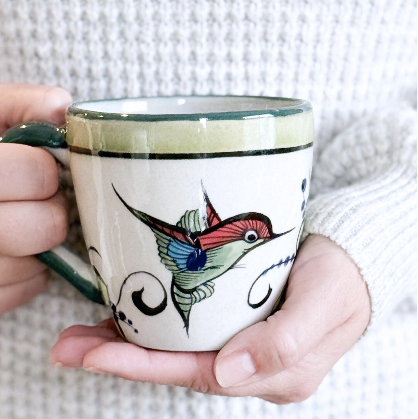 Stoneware Hummingbird Mug