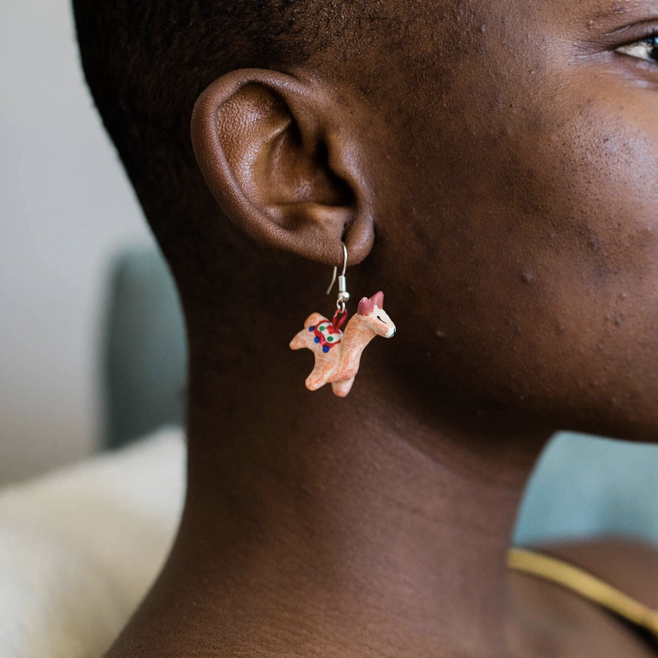 Llama Ceramic Earrings