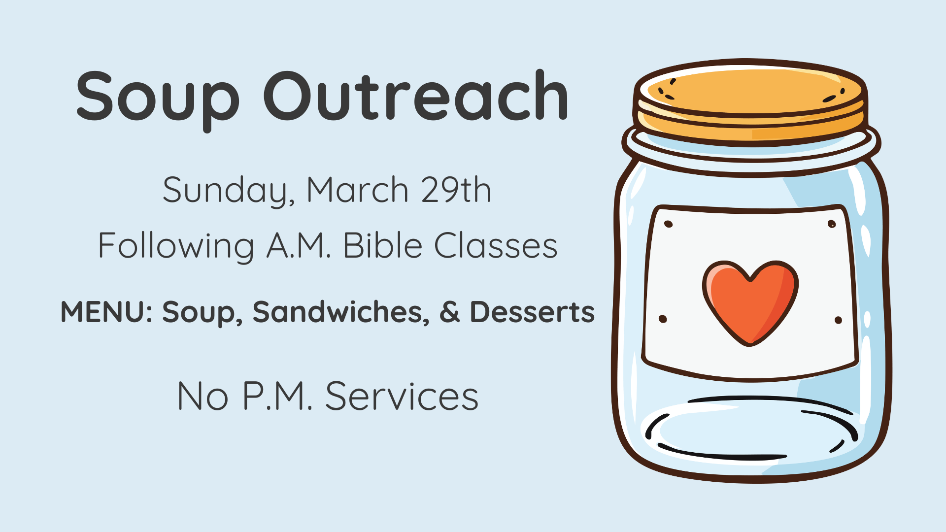 Soup Outreach Fellowship Meal