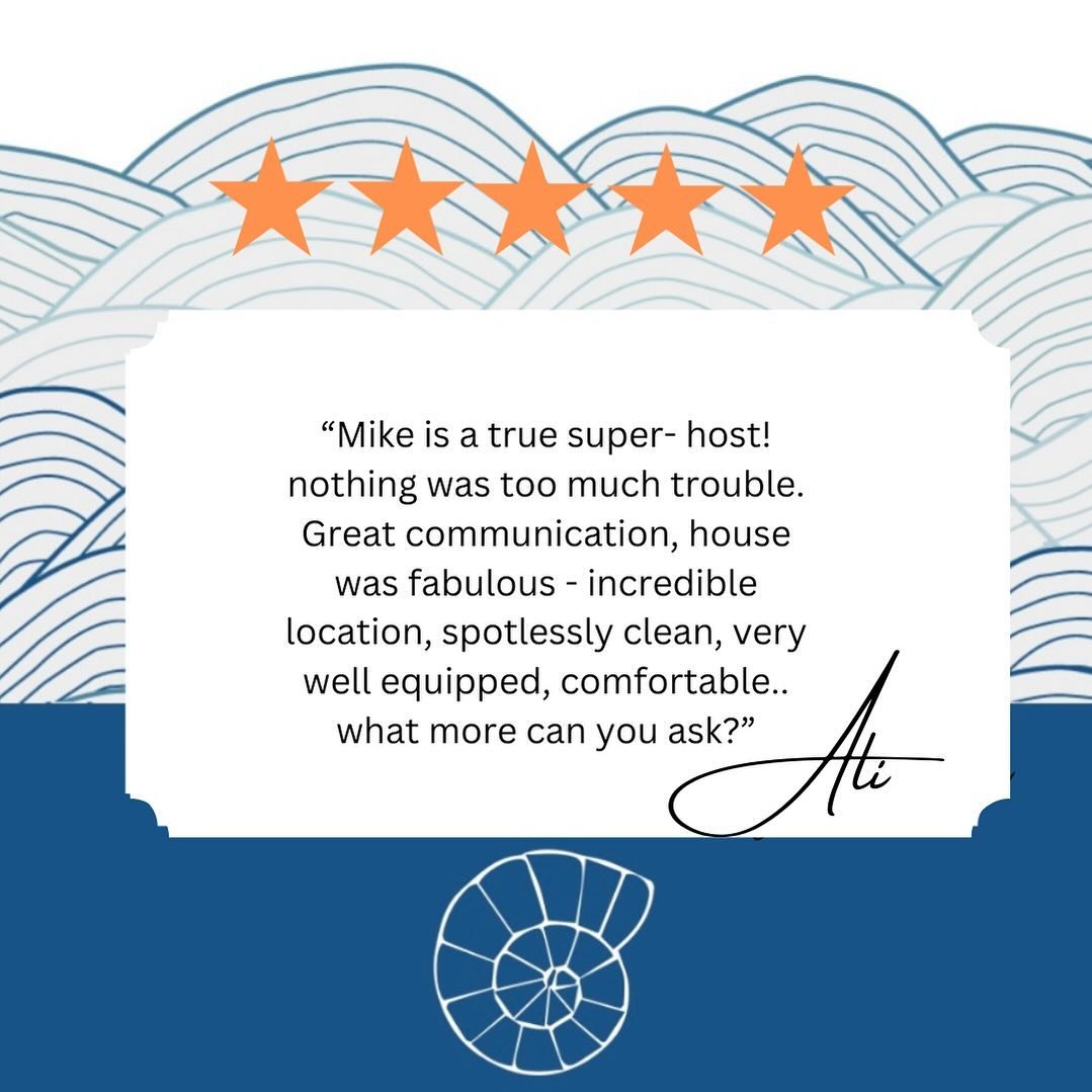 Mike mention here 🙏🏻🤘
#superhost 
#customerfeedback 
#lymeregisstays #hosting #holidayletsuk