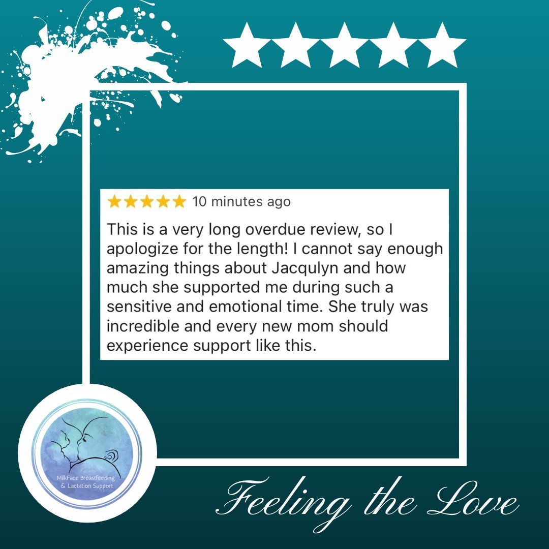 MilkFace thrives on reviews. I encourage you to leave an honest review on FB or Google.⁠
⁠
#FeelingTheLove #Testimonial #Rockstars #NewParents #Breastfeeding #NewMama #Chestfeeding #NormalizeBreastfeeding #FiveStars #MilkFace #MondayLove #Support #Br