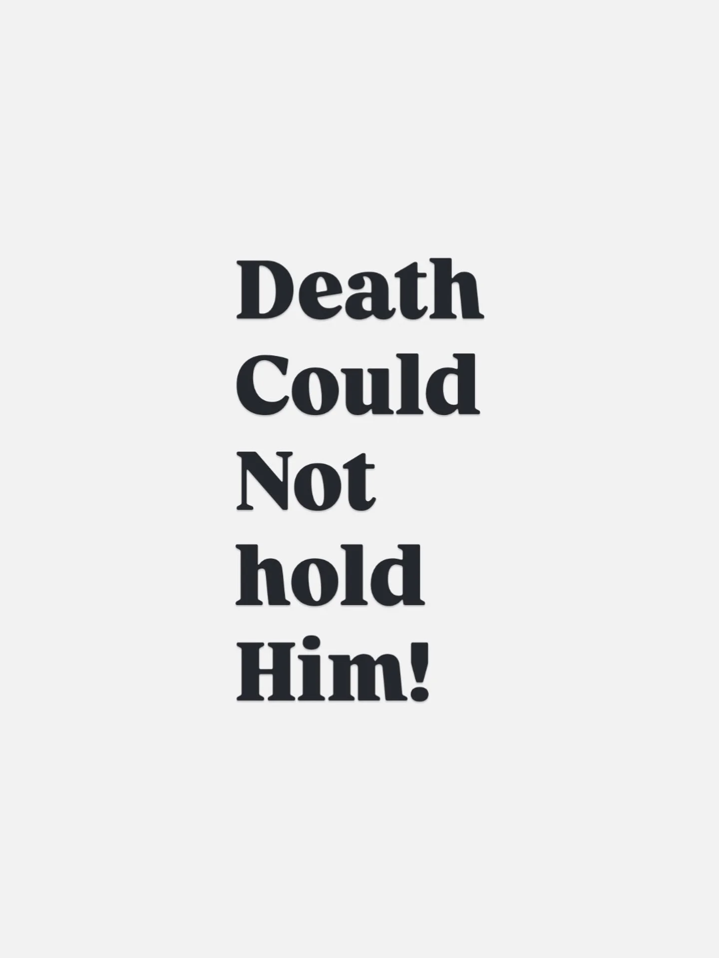 Jesus!! He is alive! My savior and my God! The conquering King! Not even death could hold you!

Thank you for the cross and the empty grave! My life is yours! My hope is in you Jesus! All the World looks to you and your triumphant mercy!

&ldquo;The 