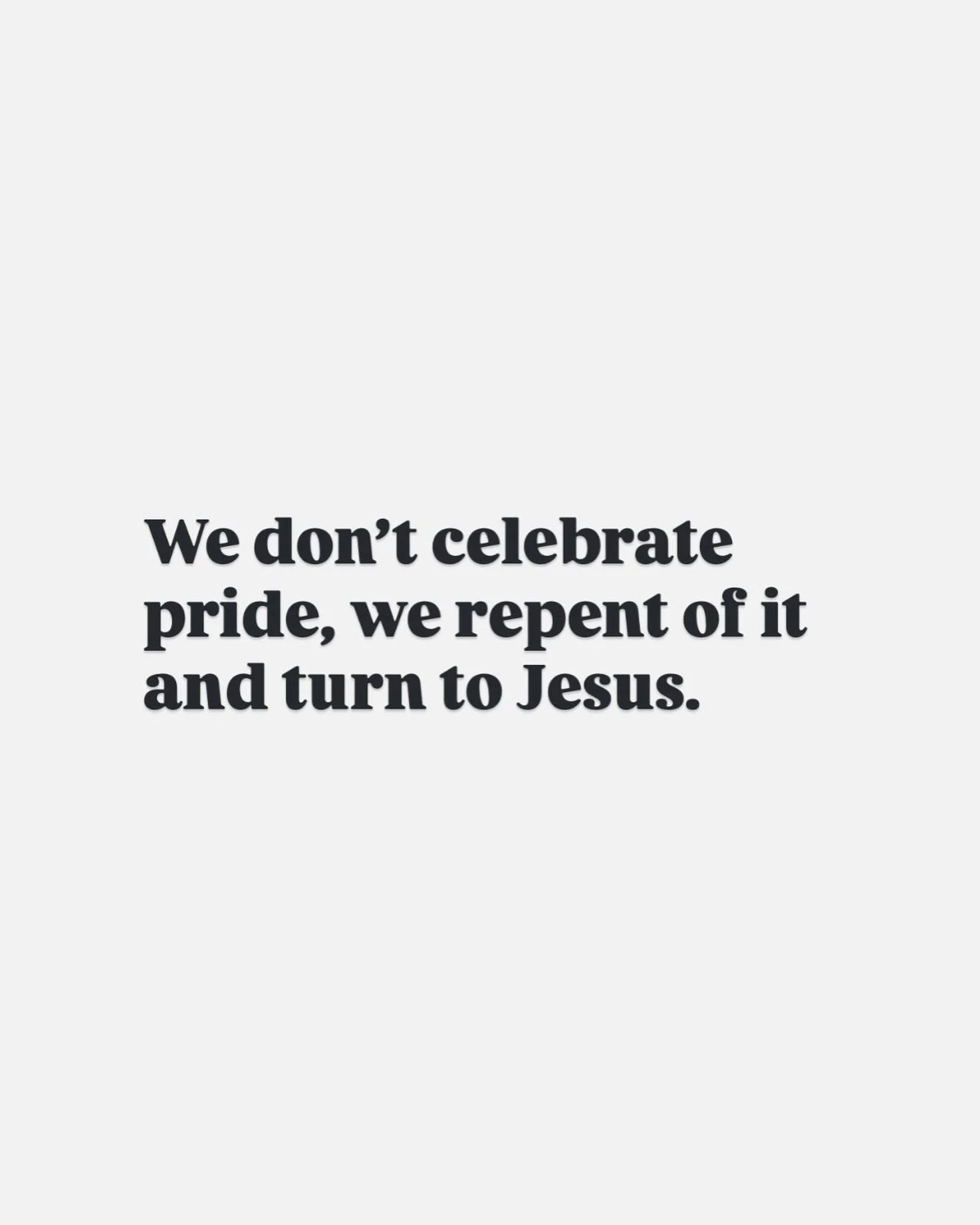 It&rsquo;s good to stop to consider what the world celebrates before we put our amen with it. When culture is trying to get us to celebrate #PRIDE But the Bible says that God resists the proud and gives grace to the humble.

Only Satan would be behin